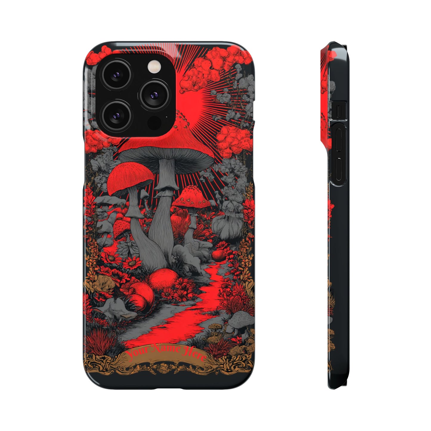 Fantasy Mushroom Snap Case Custom Phone Cover for iPhone and Samsung Mate and Glossy Avvialable