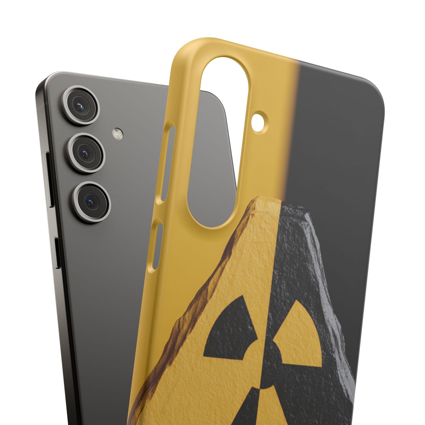Bold Graphic Snap Case, Radiation Symbol Phone Cover, Trendy Phone Accessory, Unique Gift for Tech Lovers, Stylish Mobile Case