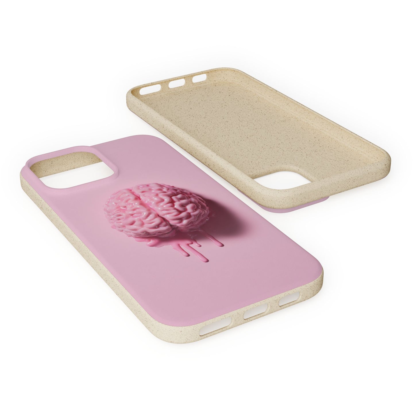 Eco-Friendly Brain Design Phone Case, Biodegradable Phone Cover, Unique Gift for Tech Lovers, Sustainable Accessory, Cute Phone Case