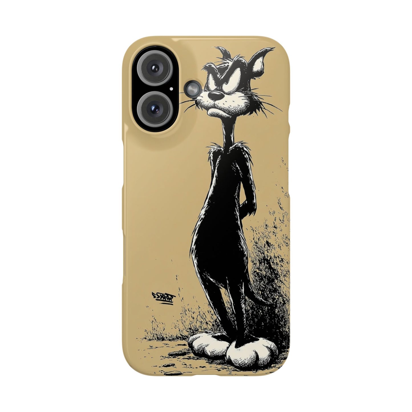 Whimsical Cartoon Snap Case, Fun Phone Cover, Unique Gift for Cat Lovers, Vibrant Art Case, Ideal for Birthdays