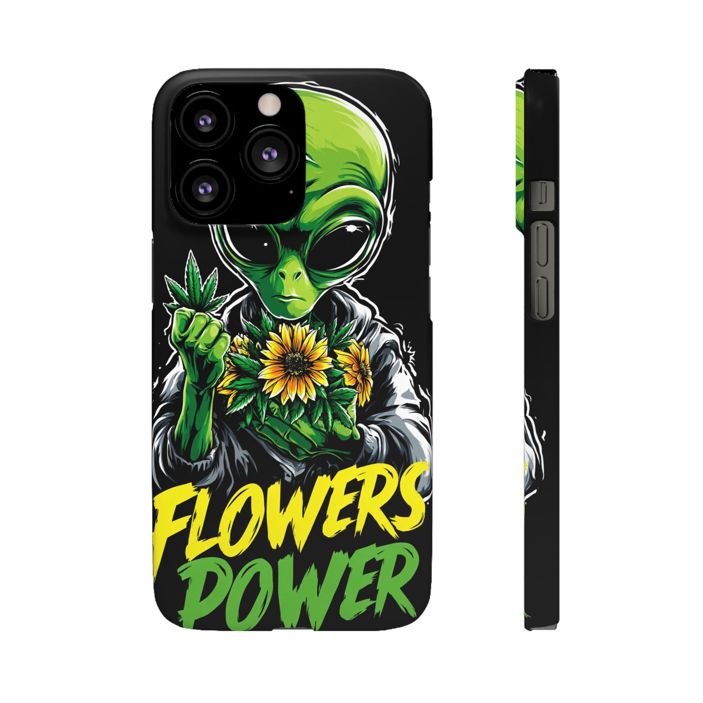 Alien Floral Snap Cases, Fun Phone Case, Gifts for Sci-Fi Lovers, Cute Alien Decor, Unique Tech Accessories