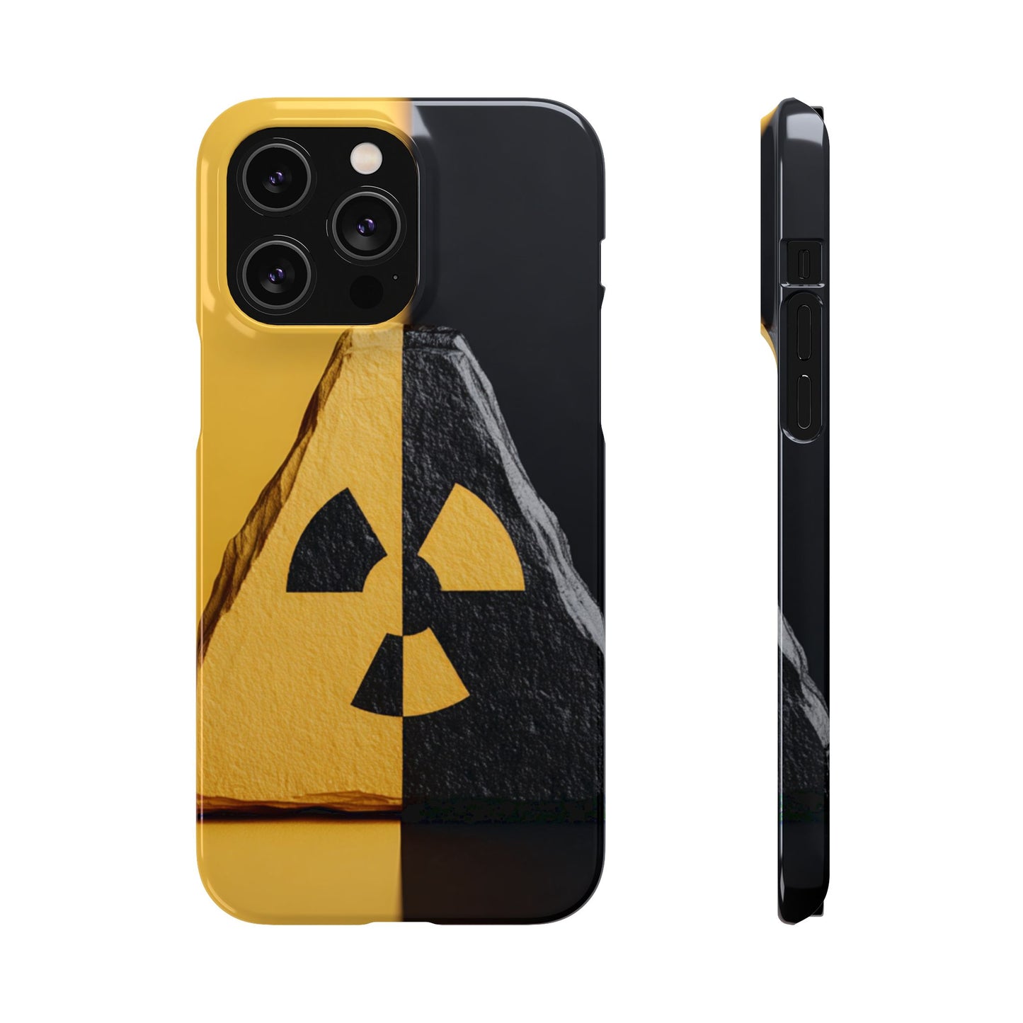 Bold Graphic Snap Case, Radiation Symbol Phone Cover, Trendy Phone Accessory, Unique Gift for Tech Lovers, Stylish Mobile Case
