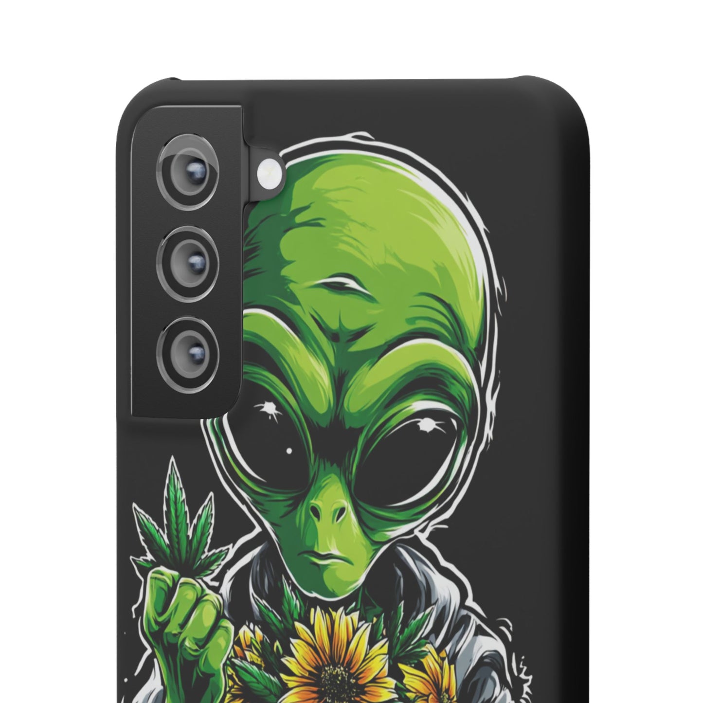 Alien Floral Snap Cases, Fun Phone Case, Gifts for Sci-Fi Lovers, Cute Alien Decor, Unique Tech Accessories