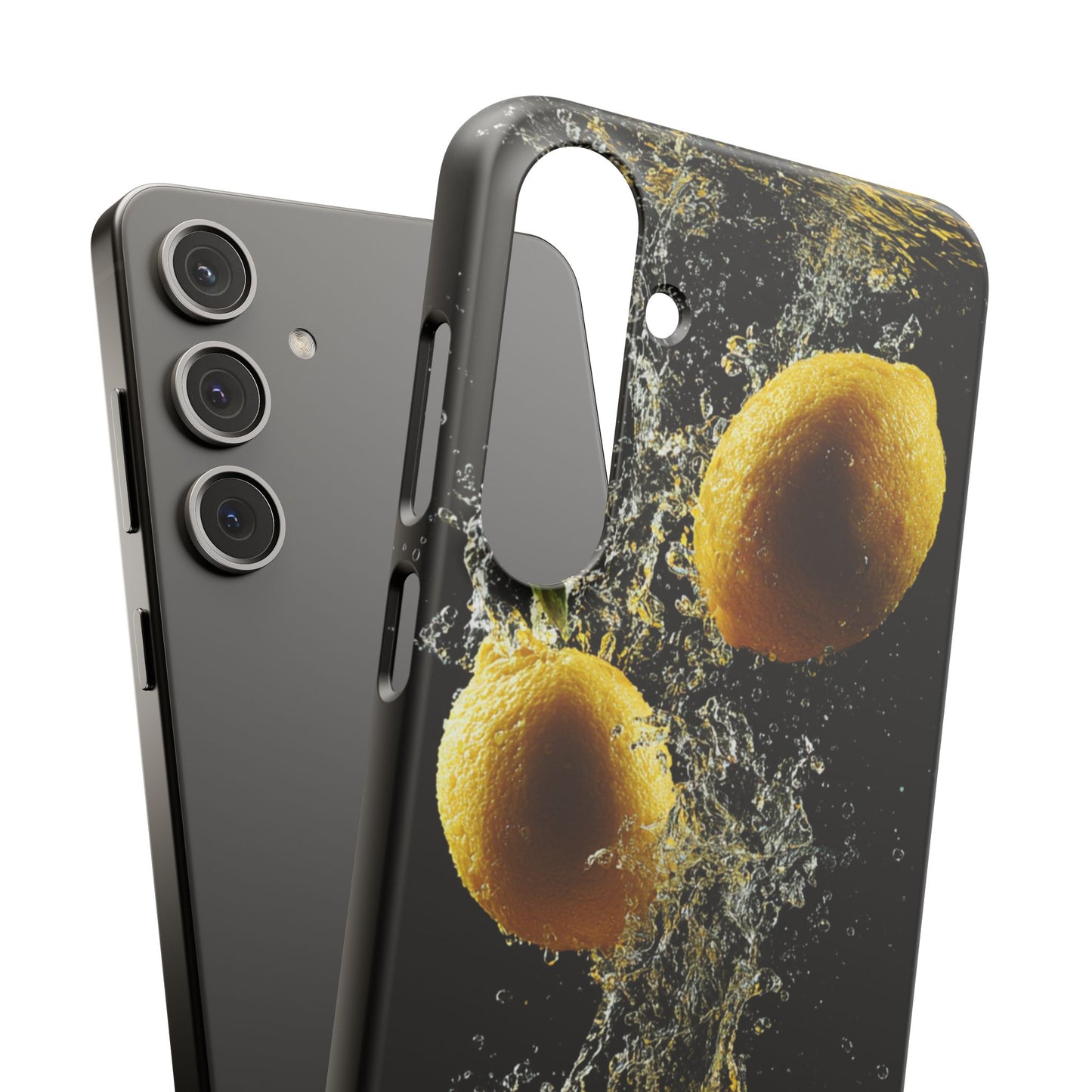 Lemon Splash Phone Case - Vibrant Snap Case, Fruit Lover Gift, Summer Vibes, Kitchen Decor, Unique Phone Accessories