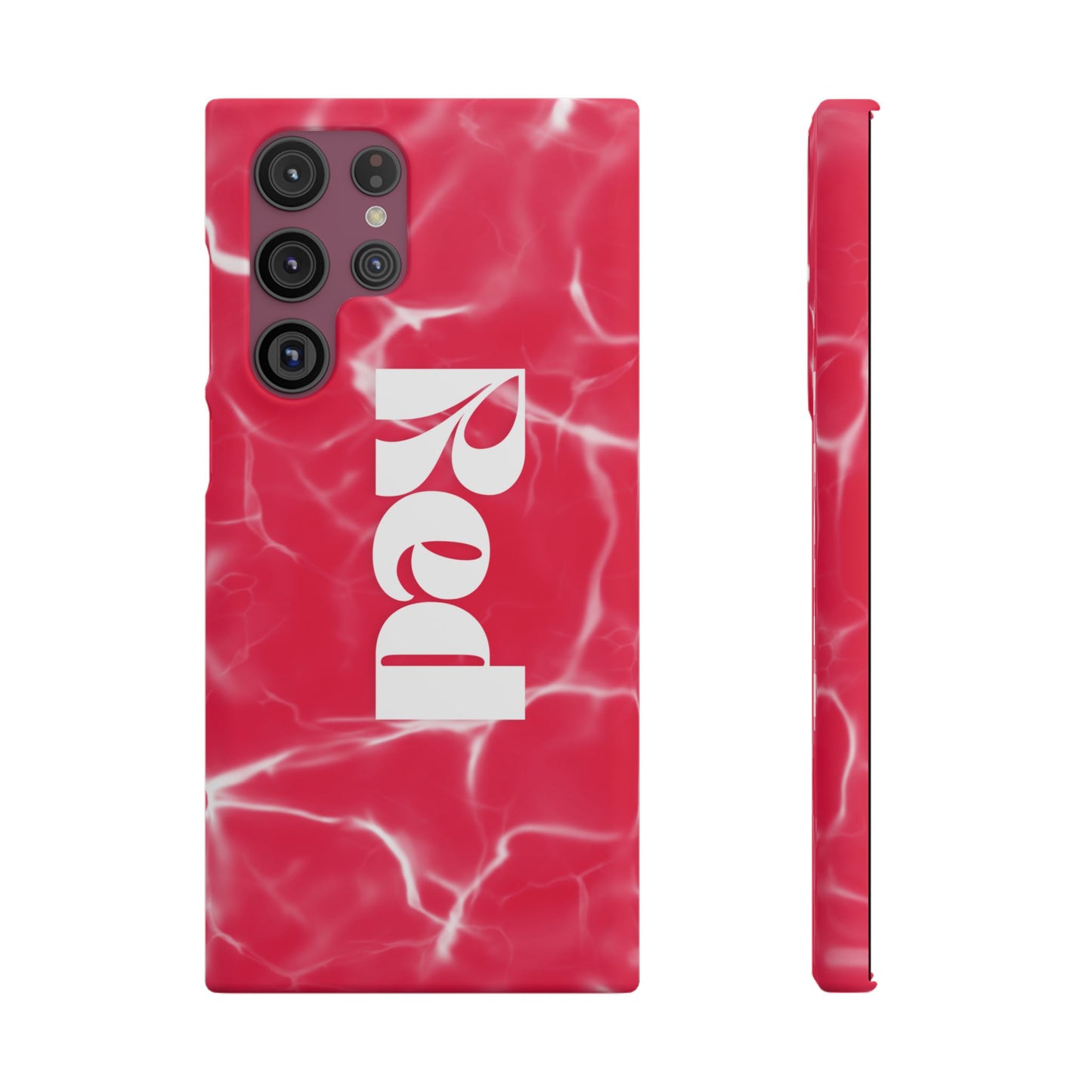 Vibrant Red Snap Case for iPhone, Trendy Phone Cover, Gift for Her, Summer Accessory, Stylish Tech Protection