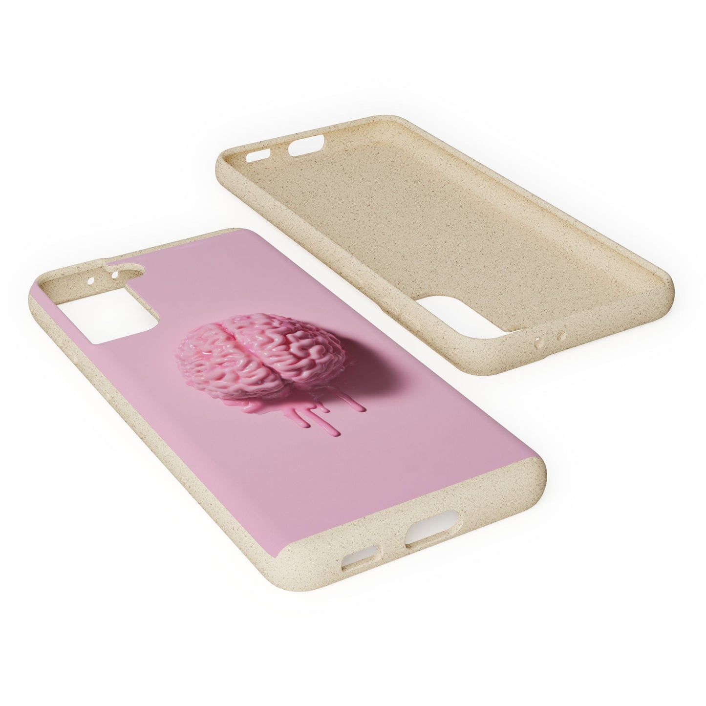 Eco-Friendly Brain Design Phone Case, Biodegradable Phone Cover, Unique Gift for Tech Lovers, Sustainable Accessory, Cute Phone Case
