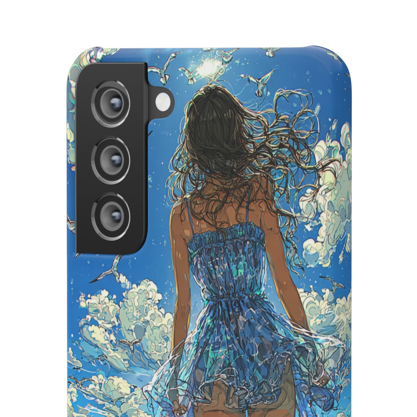 Summer Breeze Snap Case, Ocean Art Phone Cover, Beach Vibes Cell Case, Gift for Her, Custom Phone Accessory