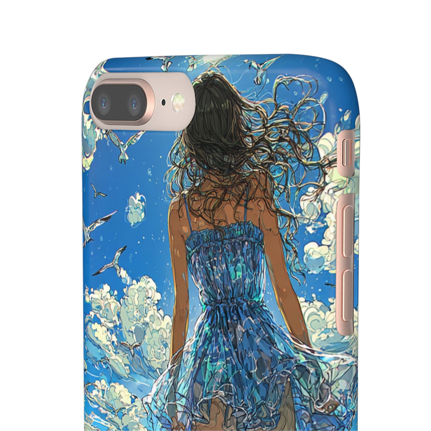 Summer Breeze Snap Case, Ocean Art Phone Cover, Beach Vibes Cell Case, Gift for Her, Custom Phone Accessory