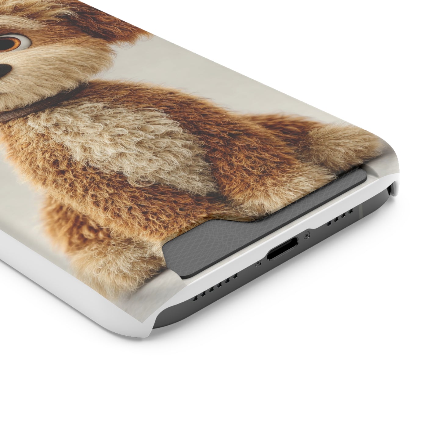 Cute Dog Phone Case With Card Holder, Pet Lover Gift, Stylish Phone Accessory, Dog-Themed Phone Cover, Animal Aesthetic