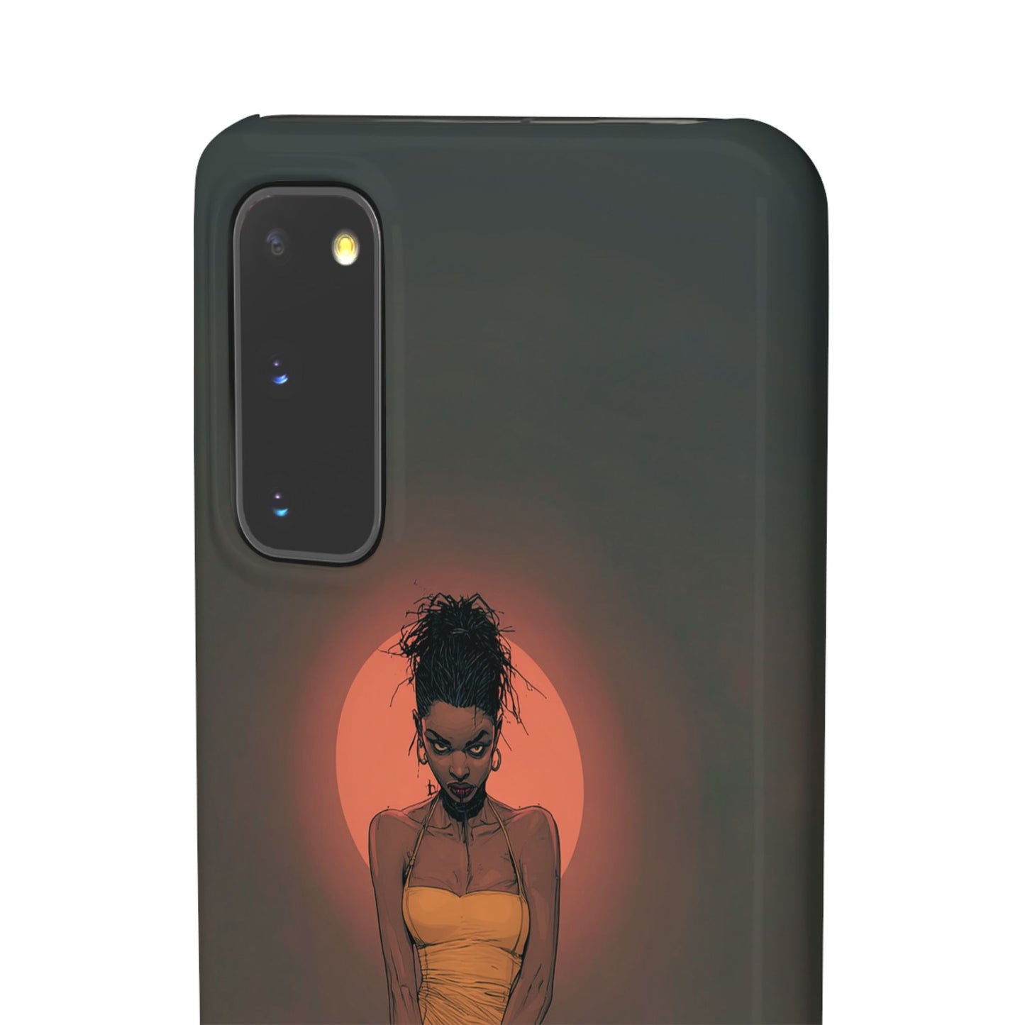 Creepy Vampire Girl Snap Case, Halloween Style iPhone Samsung Cover, Spooky Gothic Phone Accessories, Scary Horror Character Device