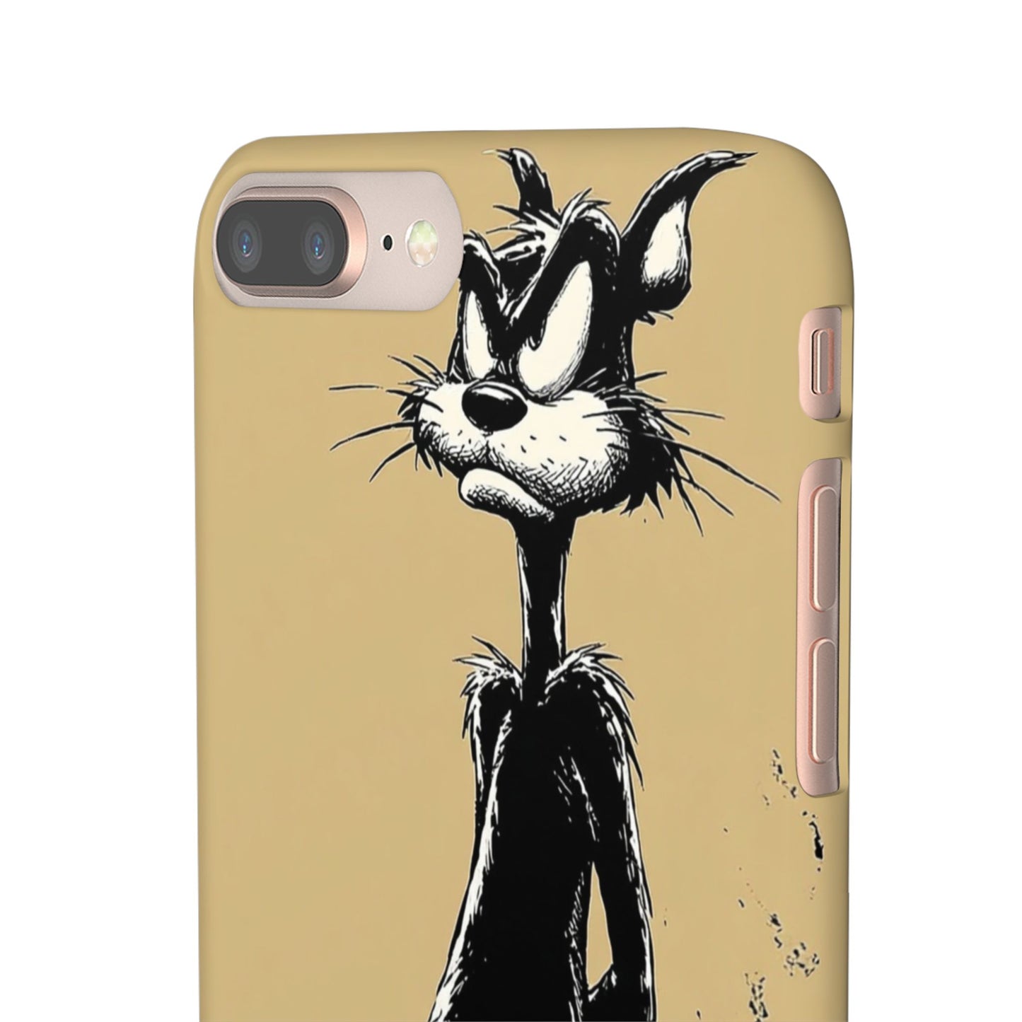 Whimsical Cartoon Snap Case, Fun Phone Cover, Unique Gift for Cat Lovers, Vibrant Art Case, Ideal for Birthdays
