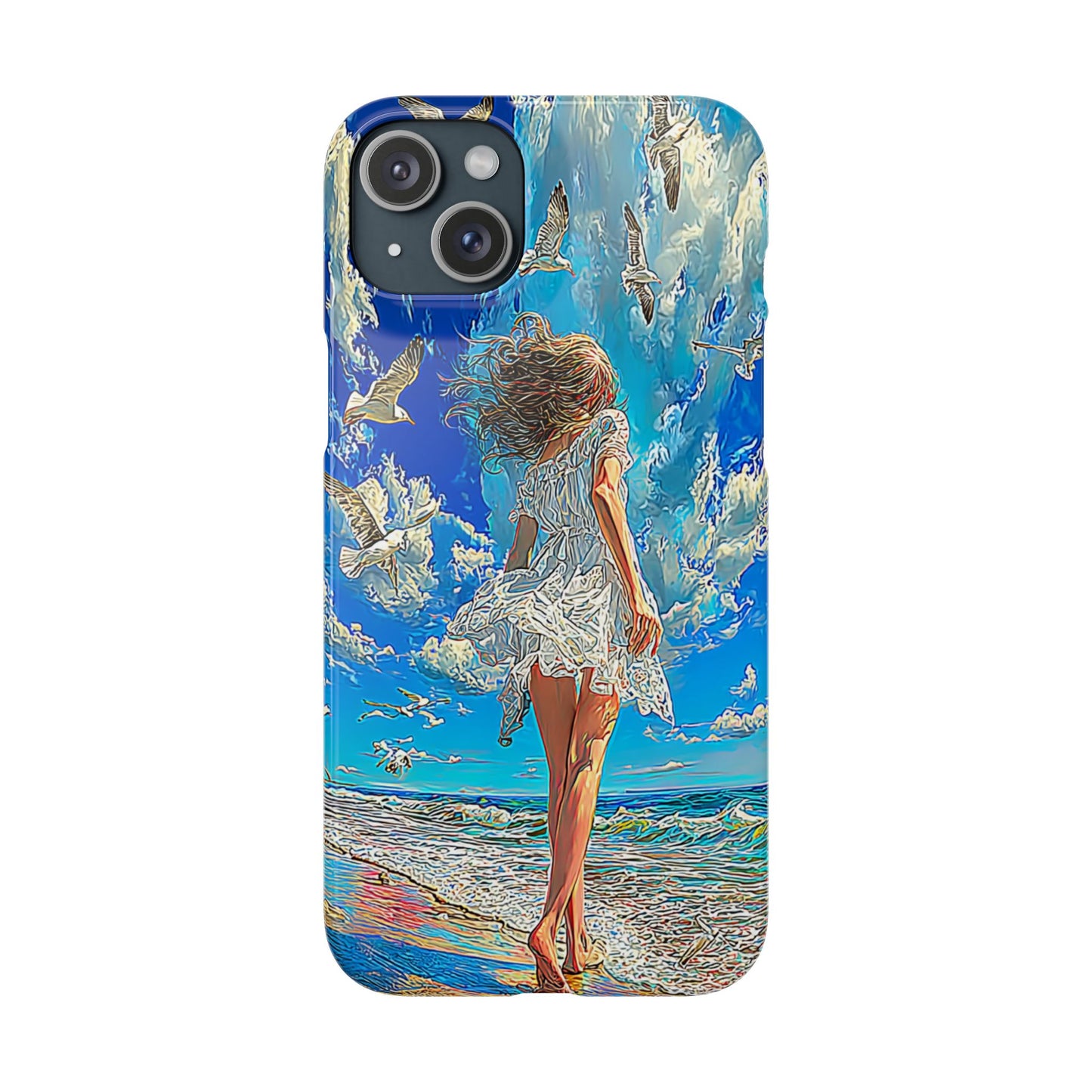 Dreamy Seaside Snap Case, Ocean Waves Phone Cover, Summer Vibe Gift, Cute Aesthetic Accessory, Beach Lover Case