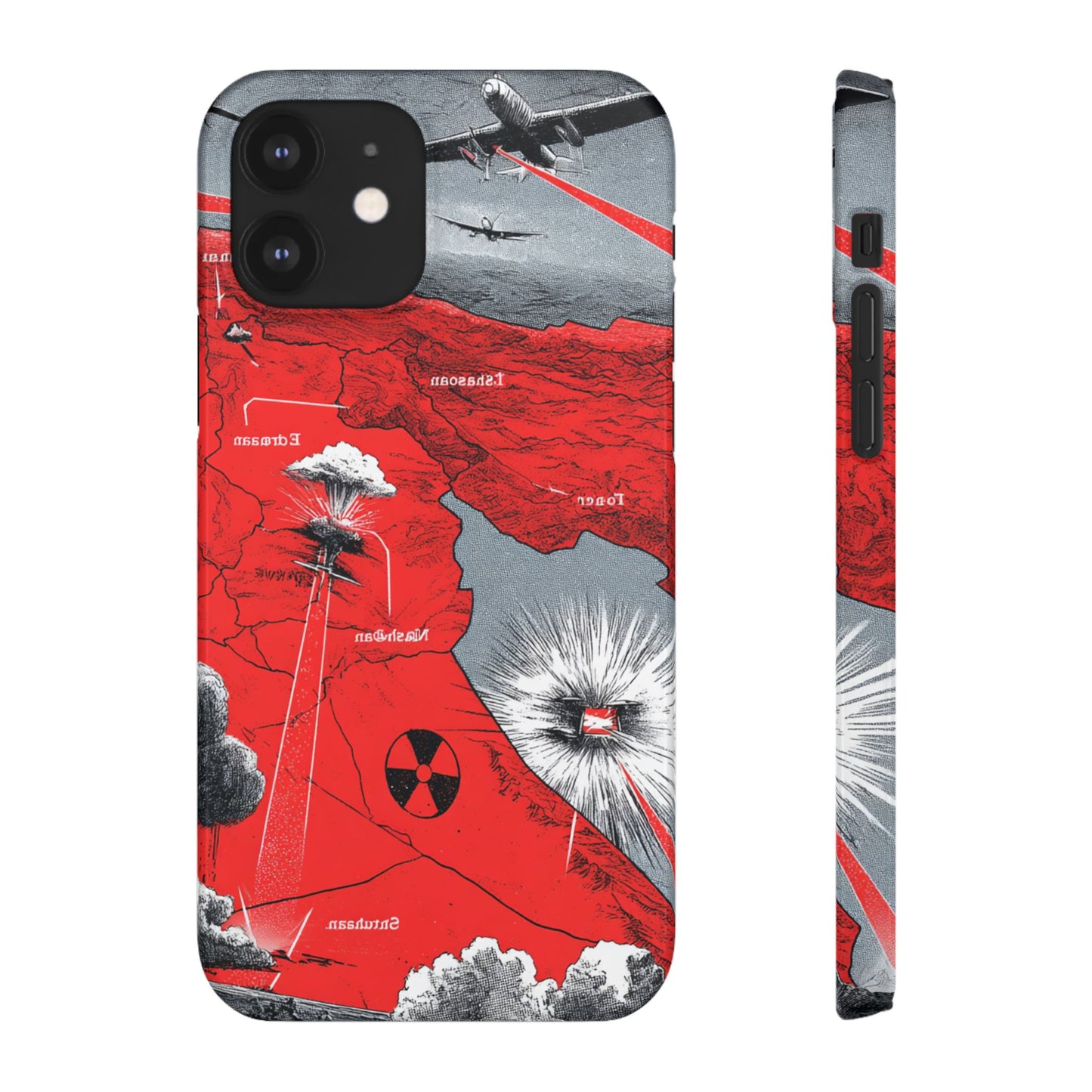 Bold Graphic Snap Case with Dramatic Design, Unique Phone Cover, Artistic Protection for iPhone, Trendy Gadget Gift, Edgy Tech Accessory