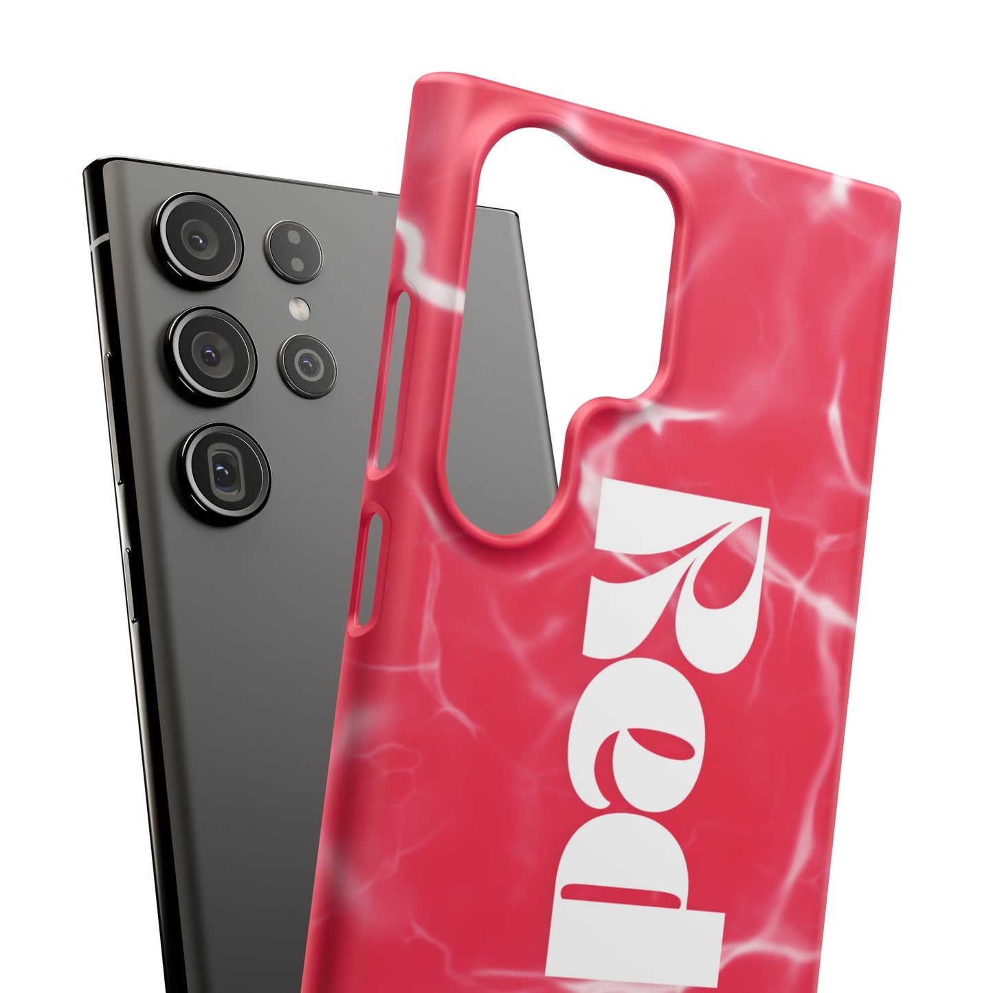 Vibrant Red Snap Case for iPhone, Trendy Phone Cover, Gift for Her, Summer Accessory, Stylish Tech Protection
