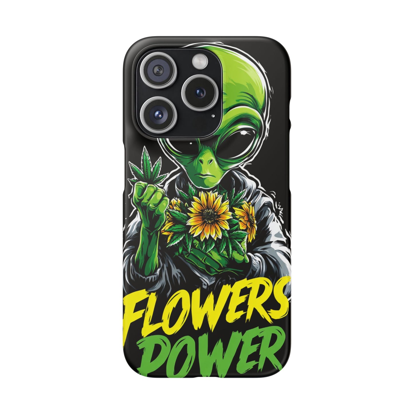 Alien Floral Snap Cases, Fun Phone Case, Gifts for Sci-Fi Lovers, Cute Alien Decor, Unique Tech Accessories