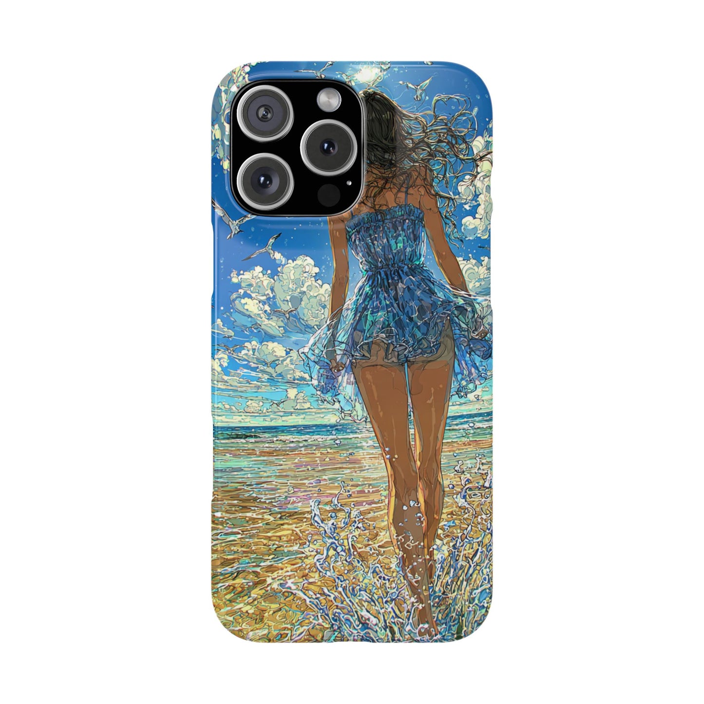 Summer Breeze Snap Case, Ocean Art Phone Cover, Beach Vibes Cell Case, Gift for Her, Custom Phone Accessory