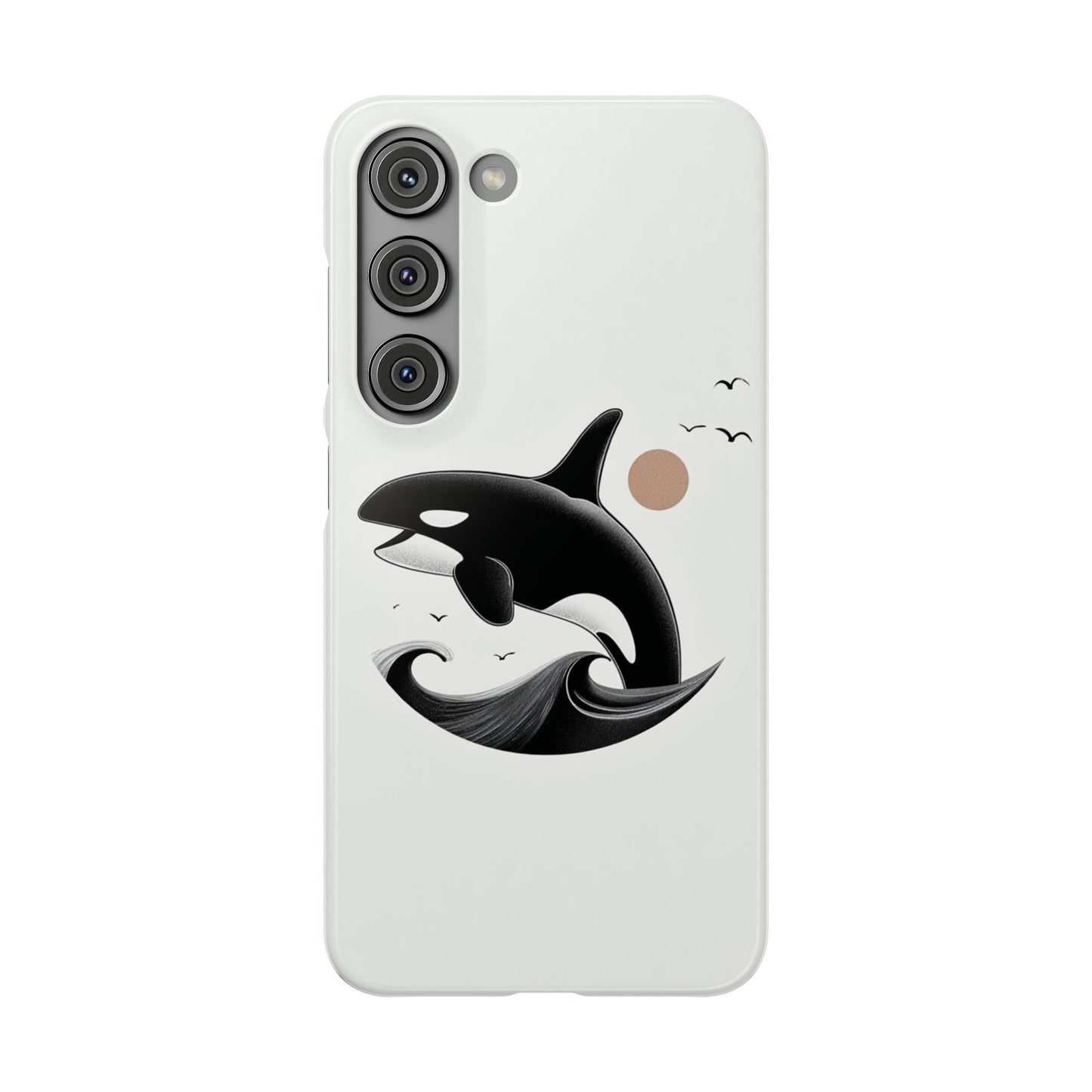Whale Splash Phone Case | Ocean Lover Gift, Marine Art, Snap Cases, Cute Whale Design, Custom Phone Accessories