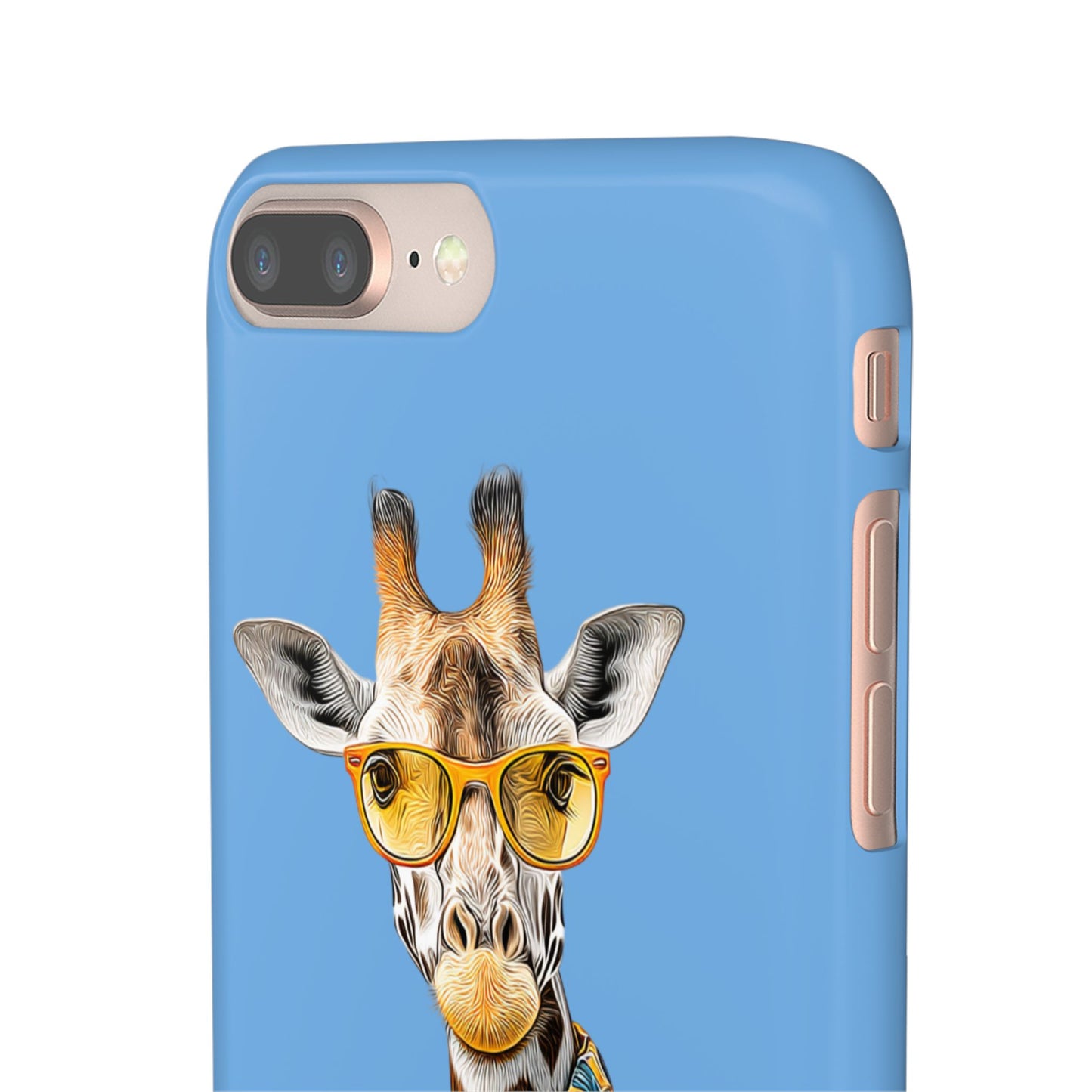 Giraffe Blue Snap Case Phone Cover for Animal Lover Iphone and Samsung models