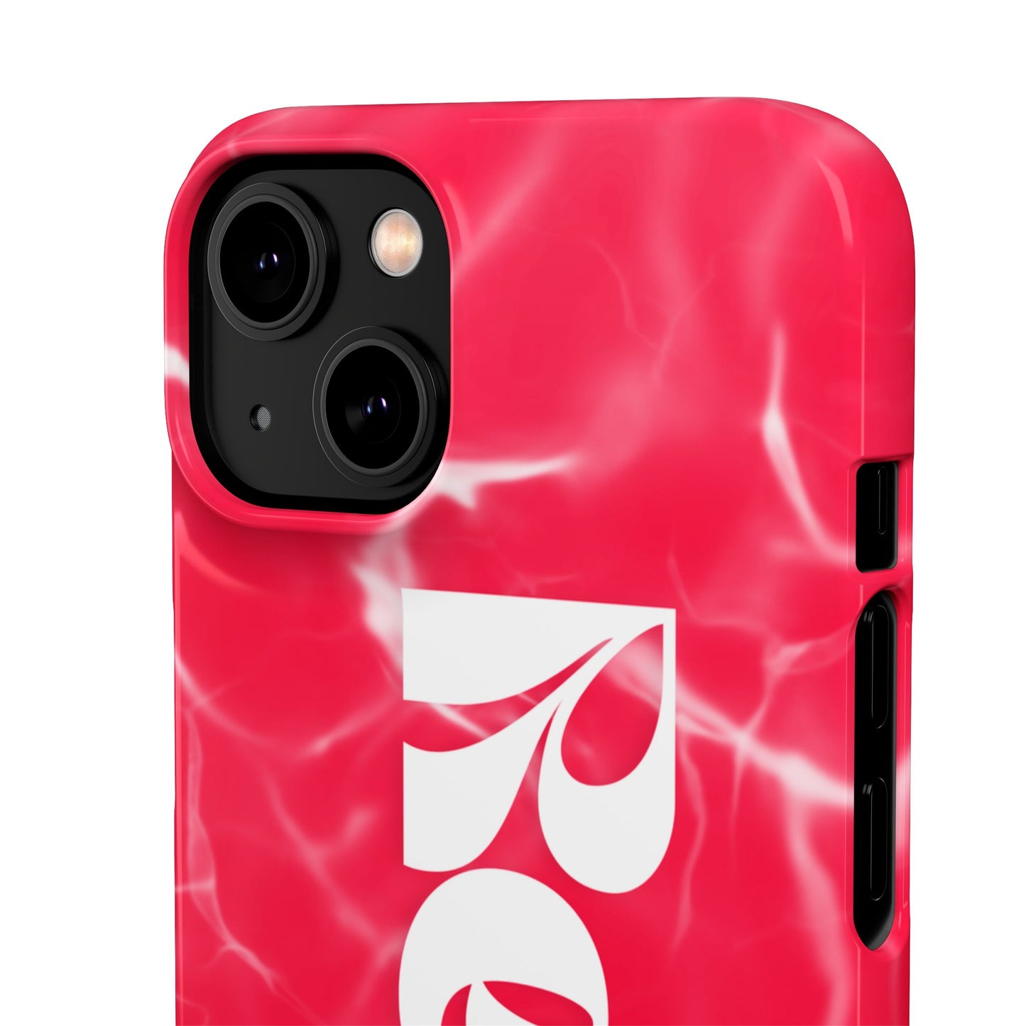 Vibrant Red Snap Case for iPhone, Trendy Phone Cover, Gift for Her, Summer Accessory, Stylish Tech Protection