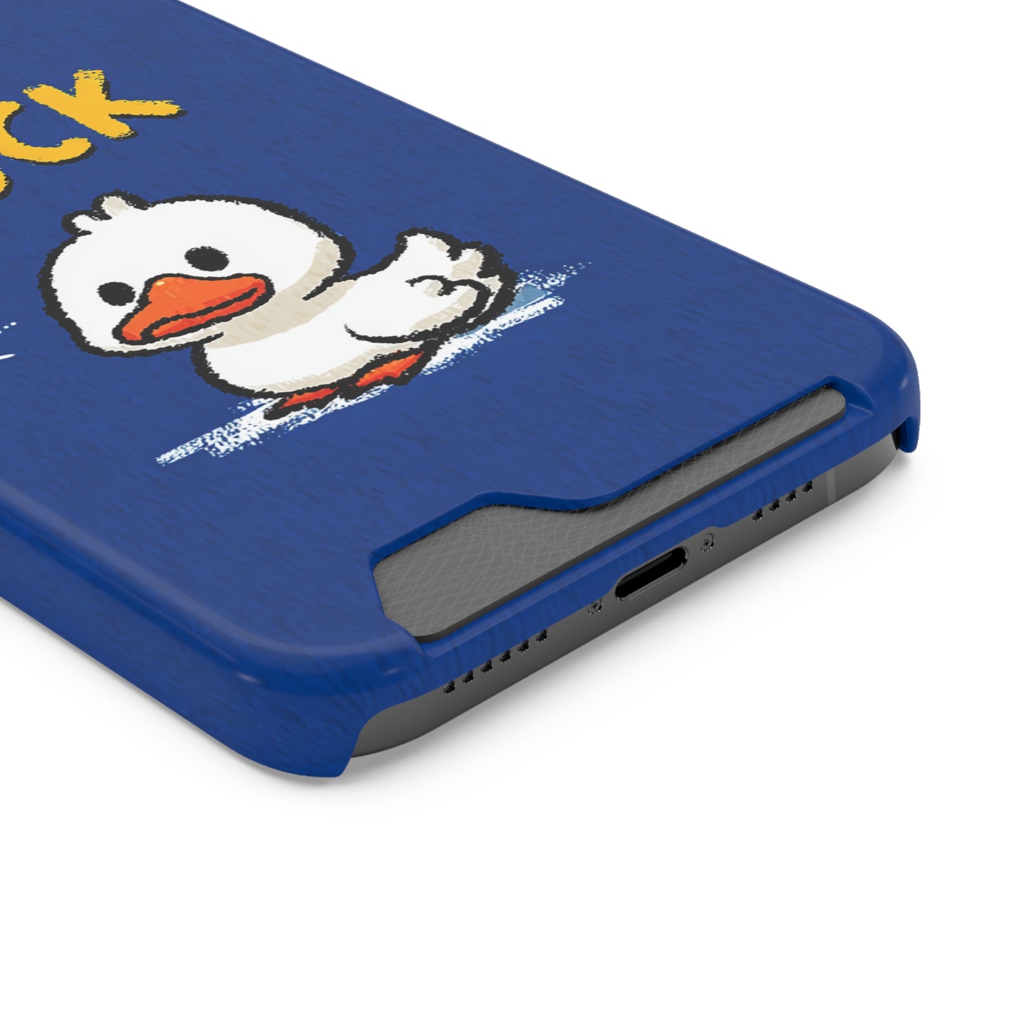 Cute Duck Phone Case with Card Holder | Stylish Cell Accessory for Animal Lovers, Gifts for Kids, Birthday, Everyday Use
