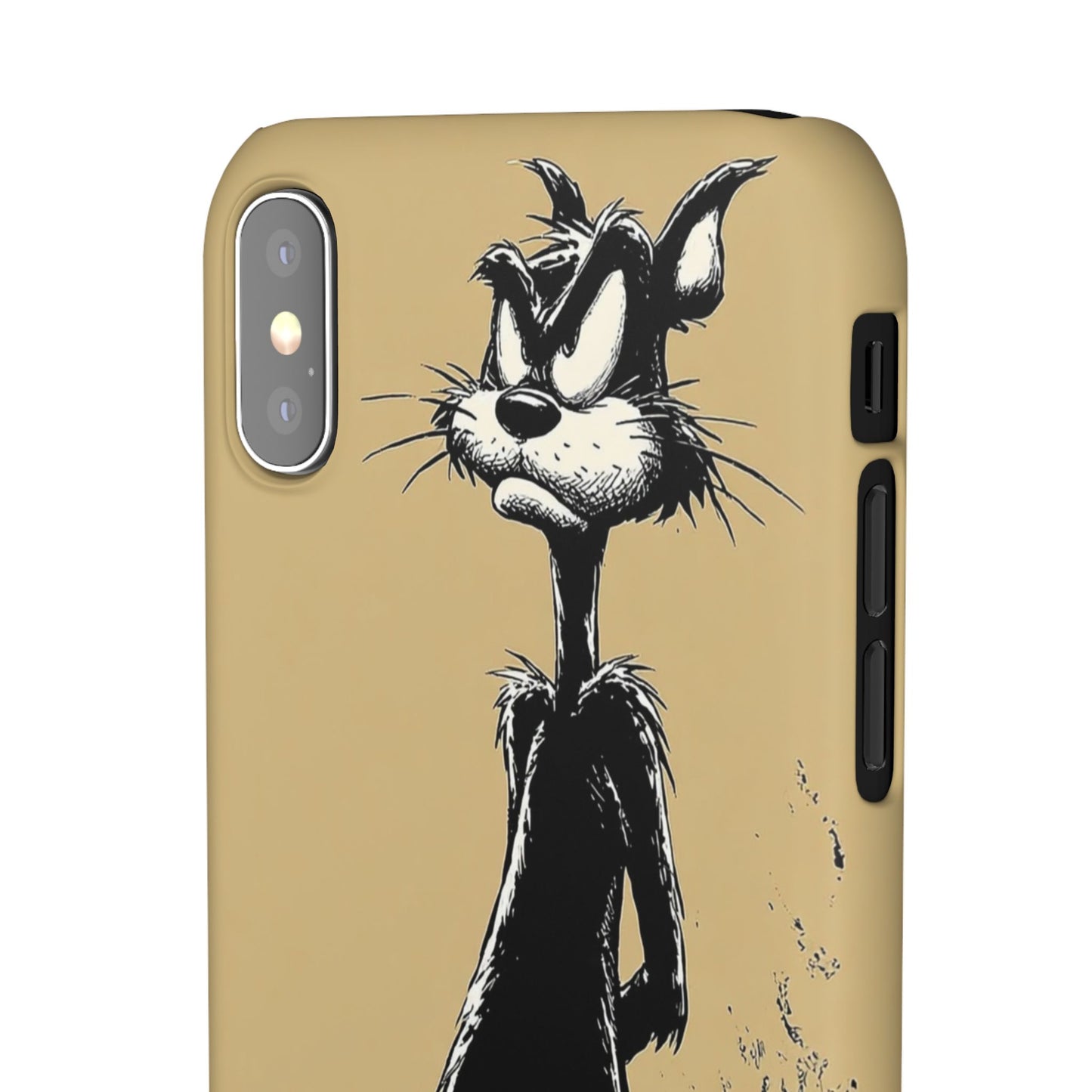 Whimsical Cartoon Snap Case, Fun Phone Cover, Unique Gift for Cat Lovers, Vibrant Art Case, Ideal for Birthdays