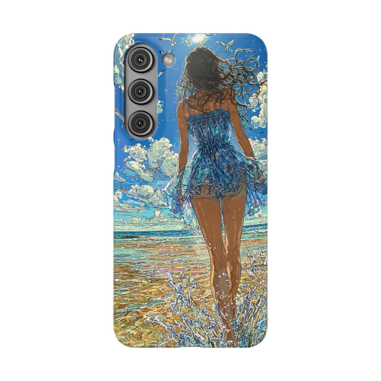 Summer Breeze Snap Case, Ocean Art Phone Cover, Beach Vibes Cell Case, Gift for Her, Custom Phone Accessory