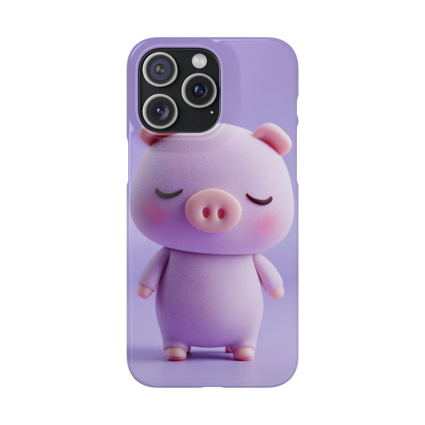 Cute Pig Snap Case for iPhone, Animal Lovers Phone Cover, Kawaii Aesthetic Accessory, Birthday Gift, Unique Phone Protection