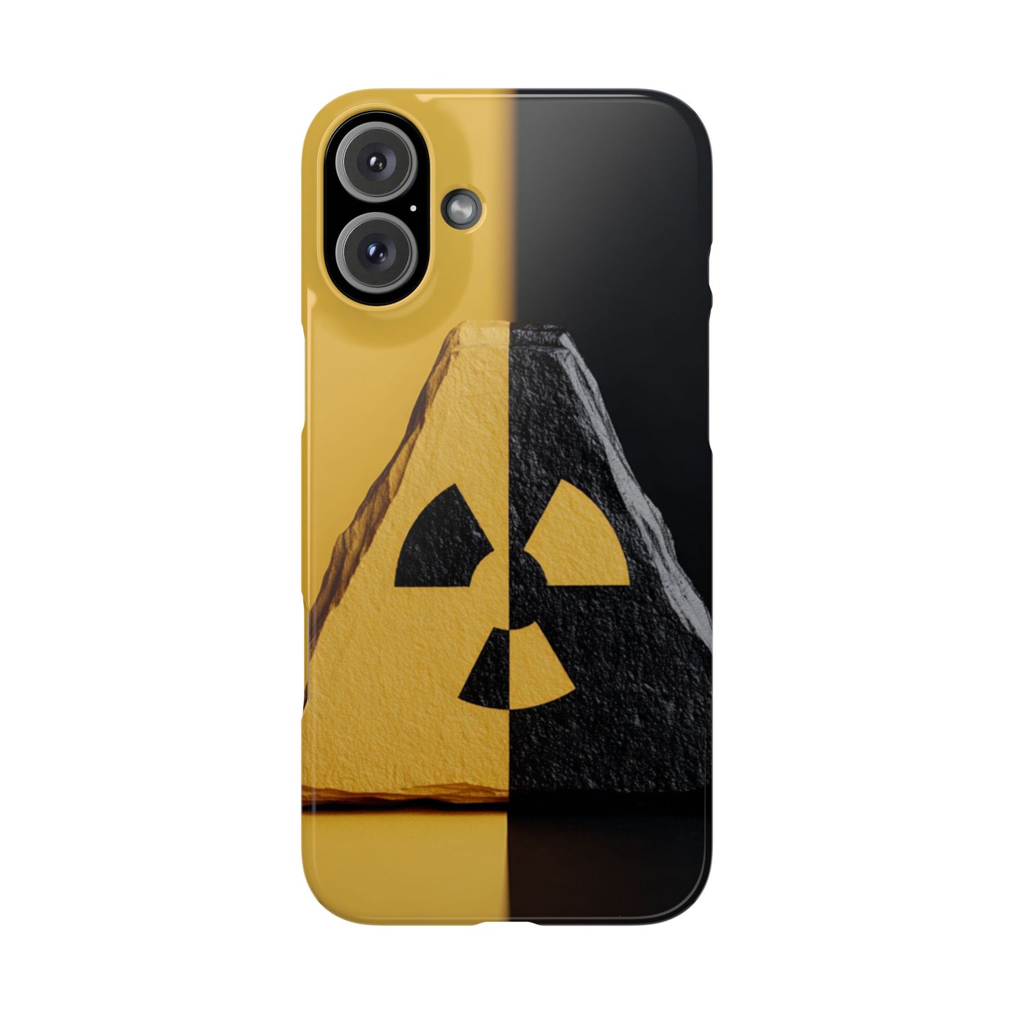 Bold Graphic Snap Case, Radiation Symbol Phone Cover, Trendy Phone Accessory, Unique Gift for Tech Lovers, Stylish Mobile Case