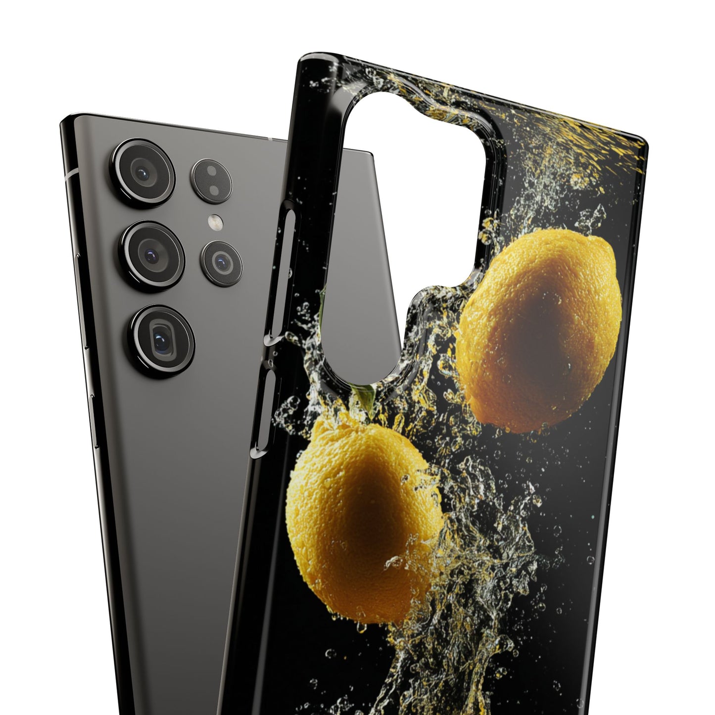 Lemon Splash Phone Case - Vibrant Snap Case, Fruit Lover Gift, Summer Vibes, Kitchen Decor, Unique Phone Accessories