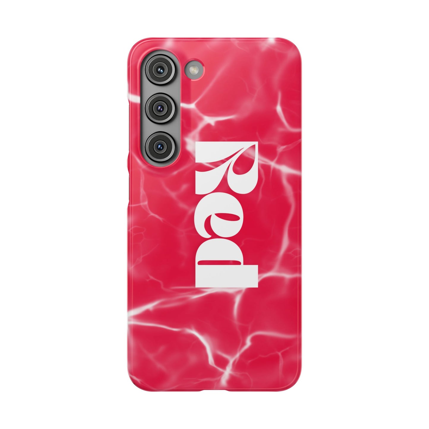 Vibrant Red Snap Case for iPhone, Trendy Phone Cover, Gift for Her, Summer Accessory, Stylish Tech Protection