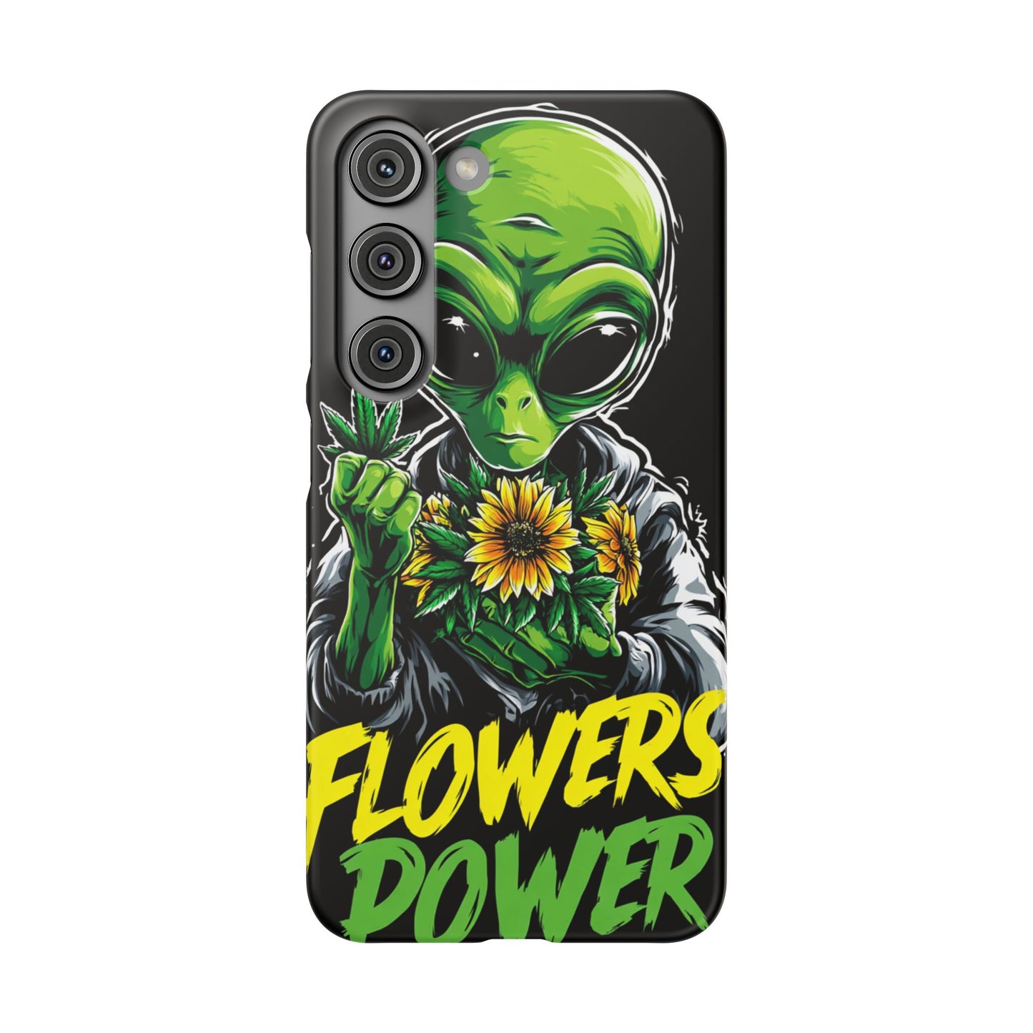 Alien Floral Snap Cases, Fun Phone Case, Gifts for Sci-Fi Lovers, Cute Alien Decor, Unique Tech Accessories