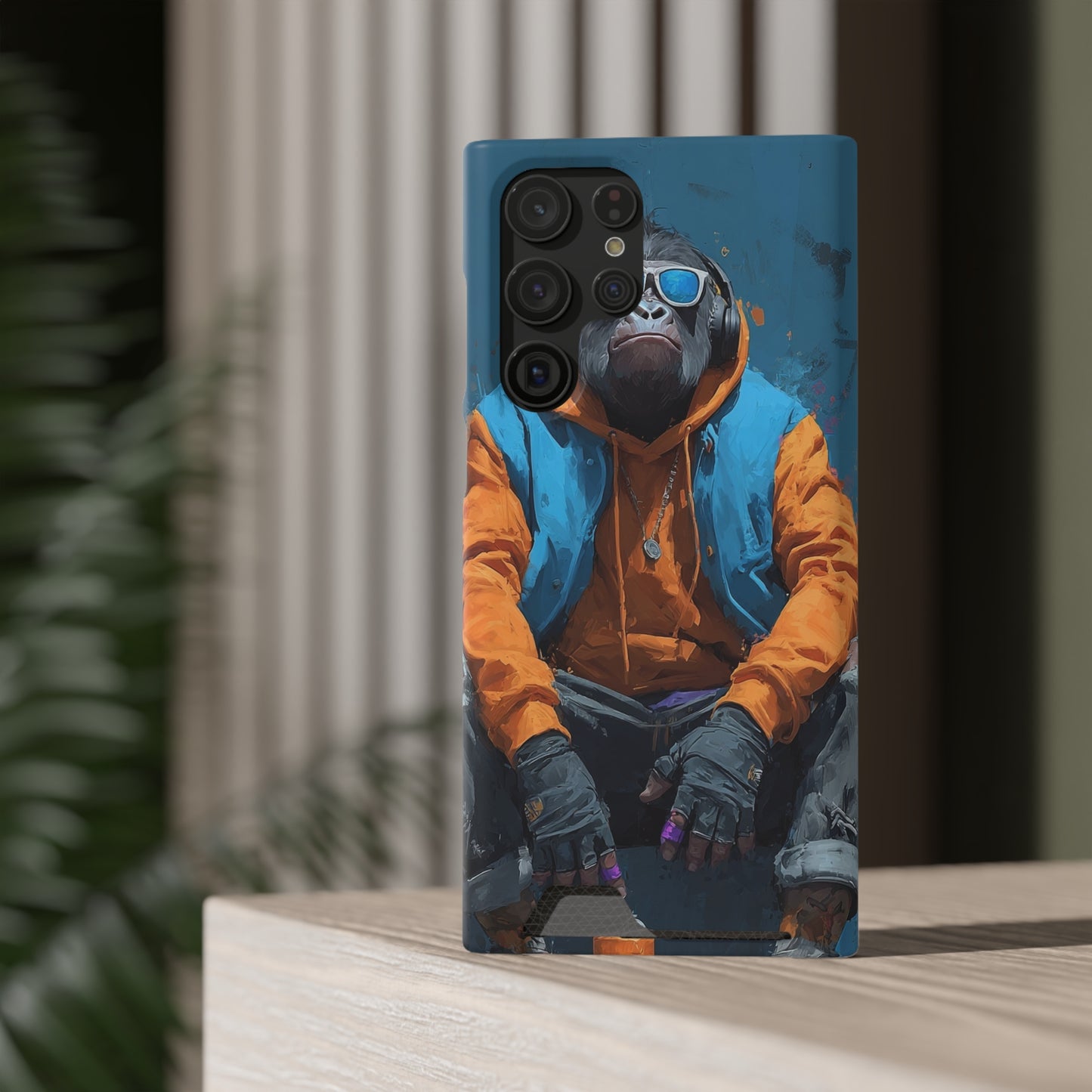 Trendy Phone Case with Card Holder, Stylish Smartphone Protector, Unique Gift for Teens, Graphic Phone Cover, Cool Accessories