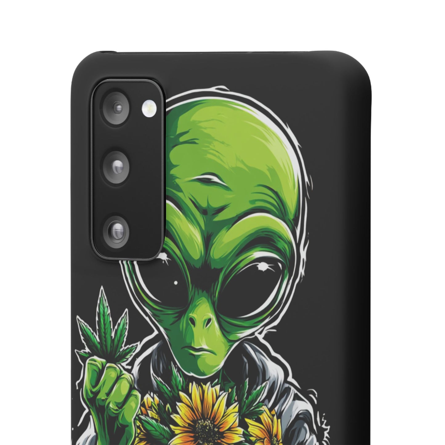 Alien Floral Snap Cases, Fun Phone Case, Gifts for Sci-Fi Lovers, Cute Alien Decor, Unique Tech Accessories