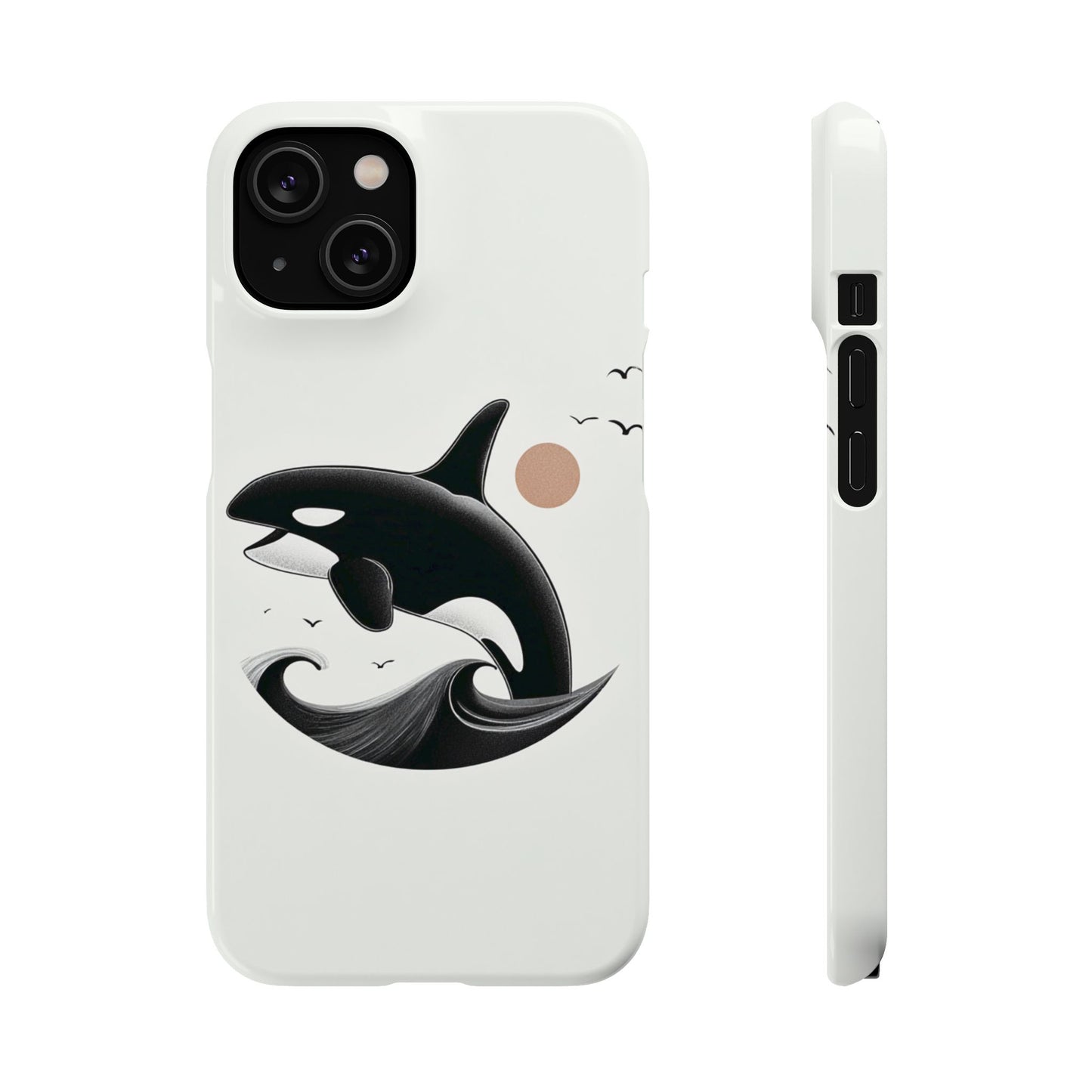 Whale Splash Phone Case | Ocean Lover Gift, Marine Art, Snap Cases, Cute Whale Design, Custom Phone Accessories