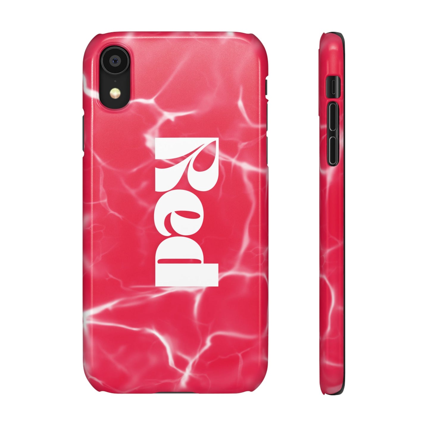 Vibrant Red Snap Case for iPhone, Trendy Phone Cover, Gift for Her, Summer Accessory, Stylish Tech Protection