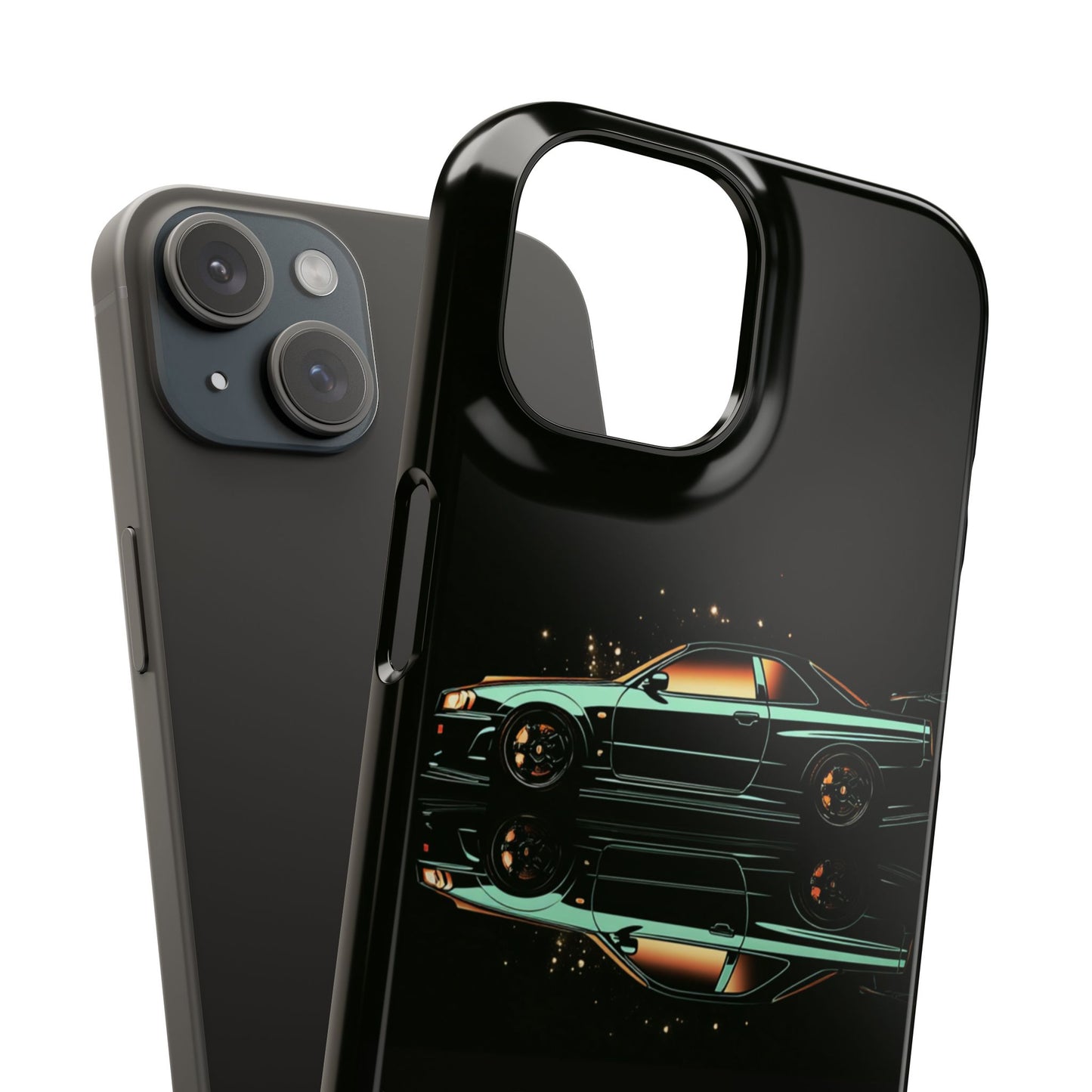 Green Skyleine R34 GTR Art Snap Case and Protective Phone Cover For iPhone and Samsung