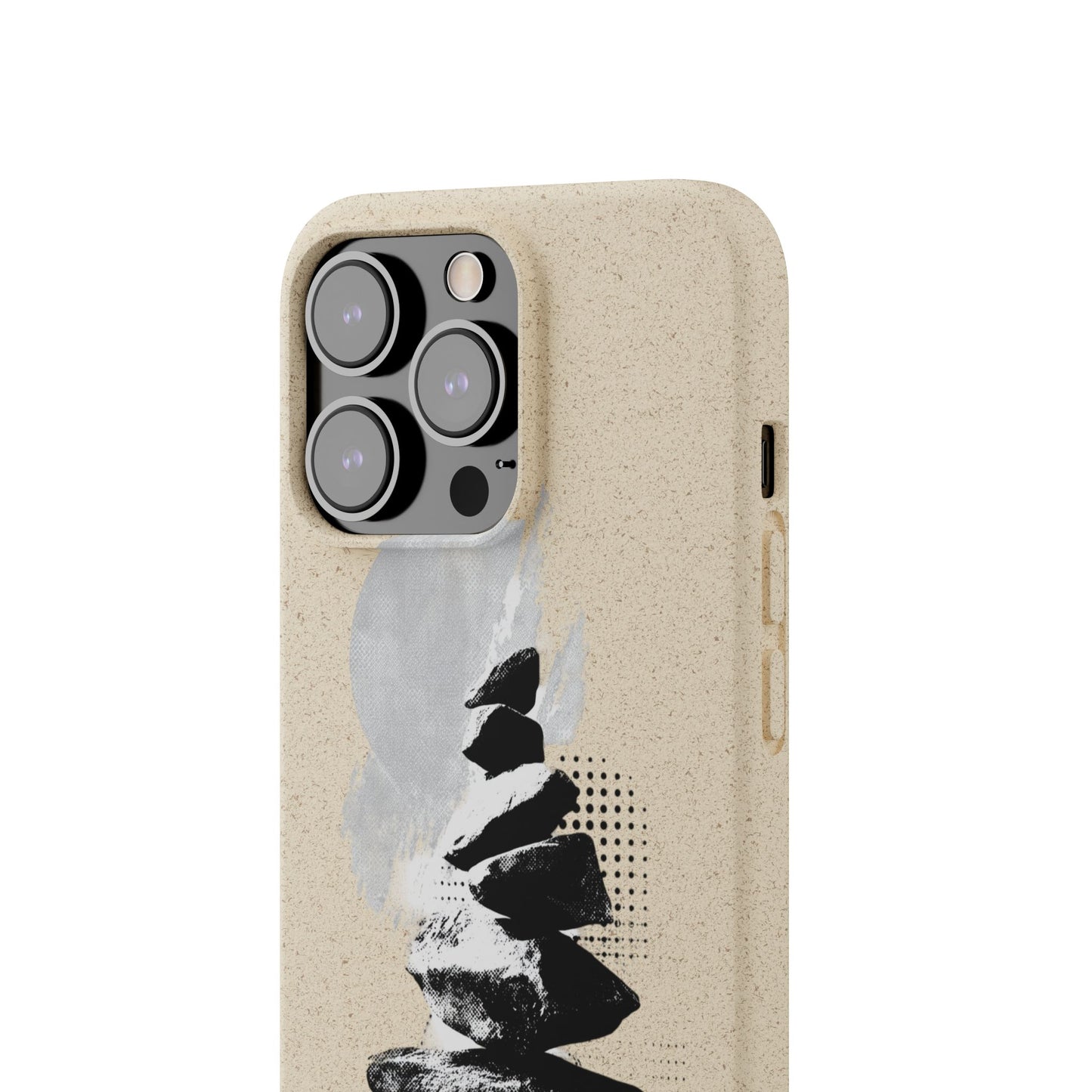 Biodegradable Plastic Free Phone Case Minimalistic Cairn Design Suitable For Iphones And Samsungs