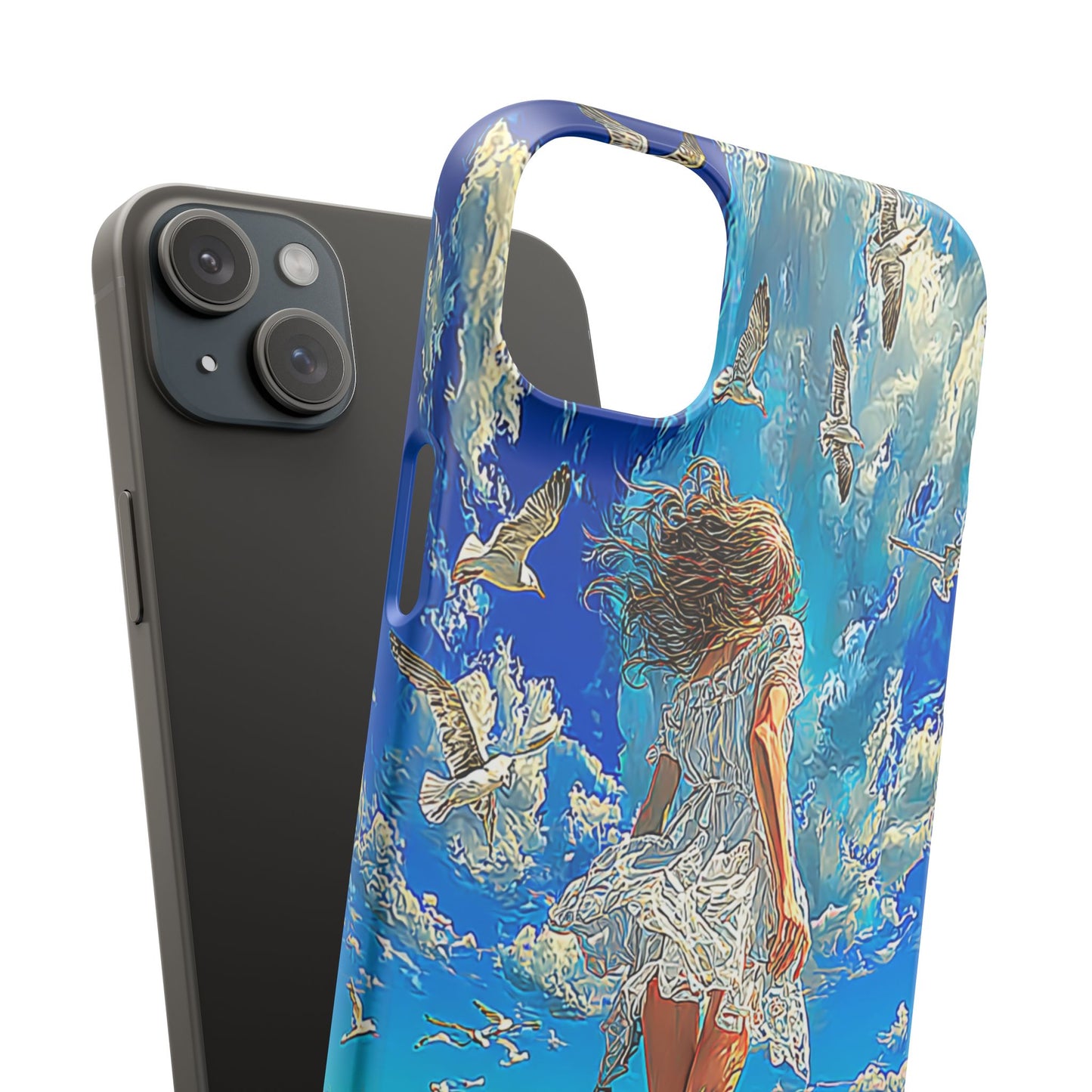 Dreamy Seaside Snap Case, Ocean Waves Phone Cover, Summer Vibe Gift, Cute Aesthetic Accessory, Beach Lover Case