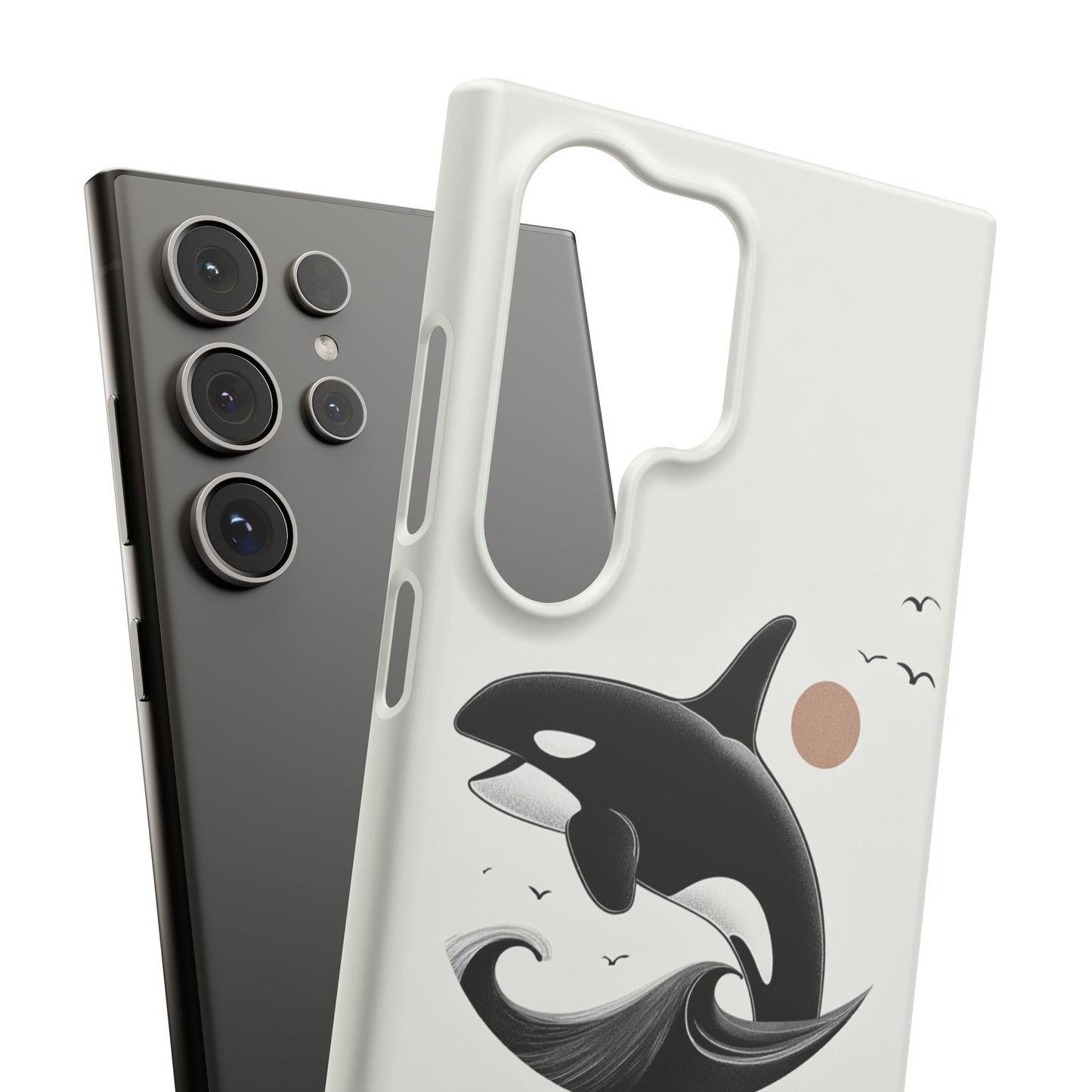 Whale Splash Phone Case | Ocean Lover Gift, Marine Art, Snap Cases, Cute Whale Design, Custom Phone Accessories