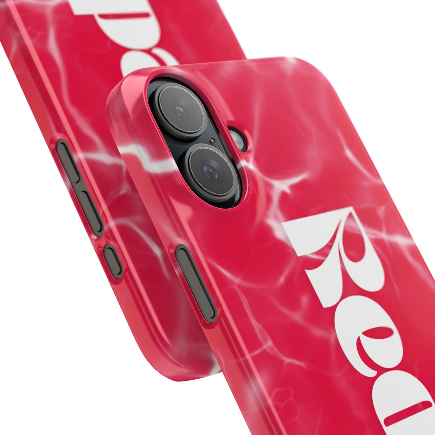 Vibrant Red Snap Case for iPhone, Trendy Phone Cover, Gift for Her, Summer Accessory, Stylish Tech Protection
