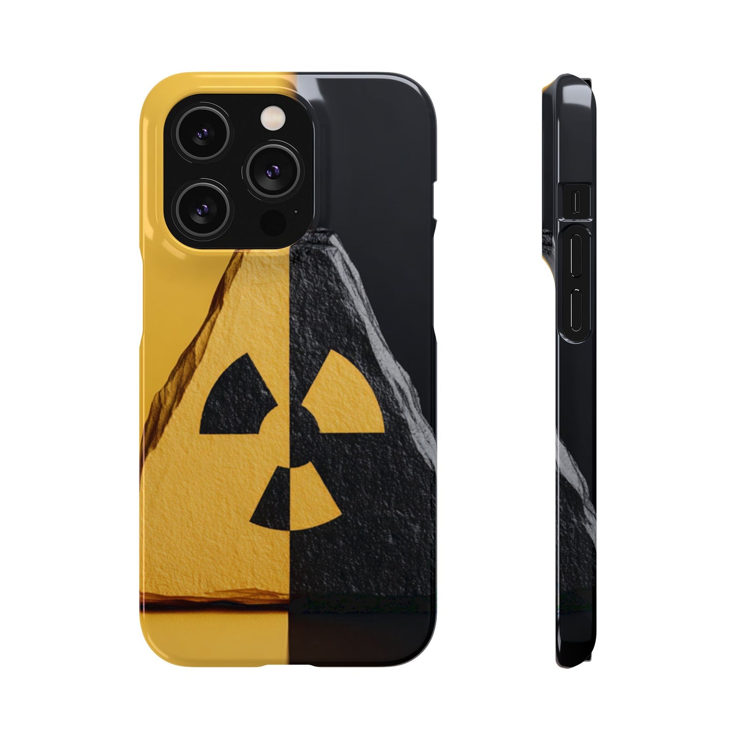 Bold Graphic Snap Case, Radiation Symbol Phone Cover, Trendy Phone Accessory, Unique Gift for Tech Lovers, Stylish Mobile Case