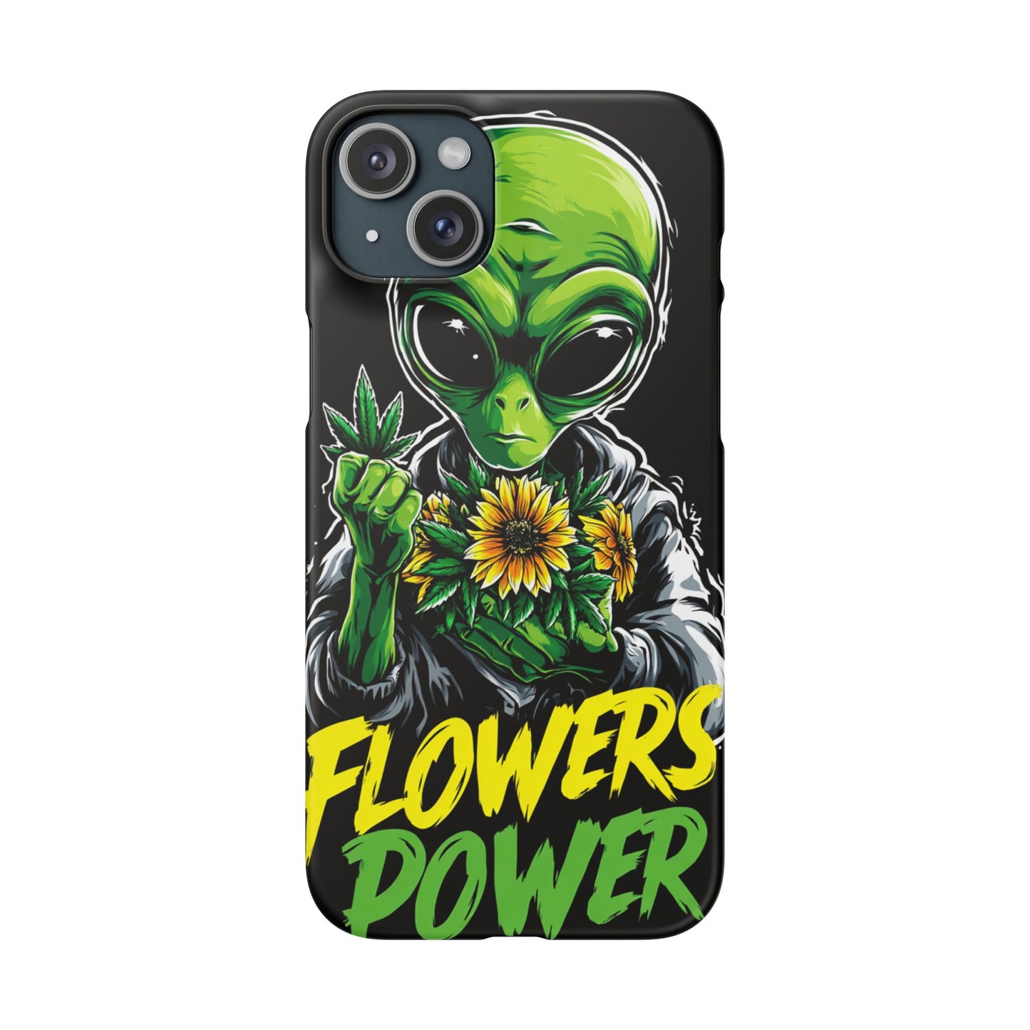 Alien Floral Snap Cases, Fun Phone Case, Gifts for Sci-Fi Lovers, Cute Alien Decor, Unique Tech Accessories