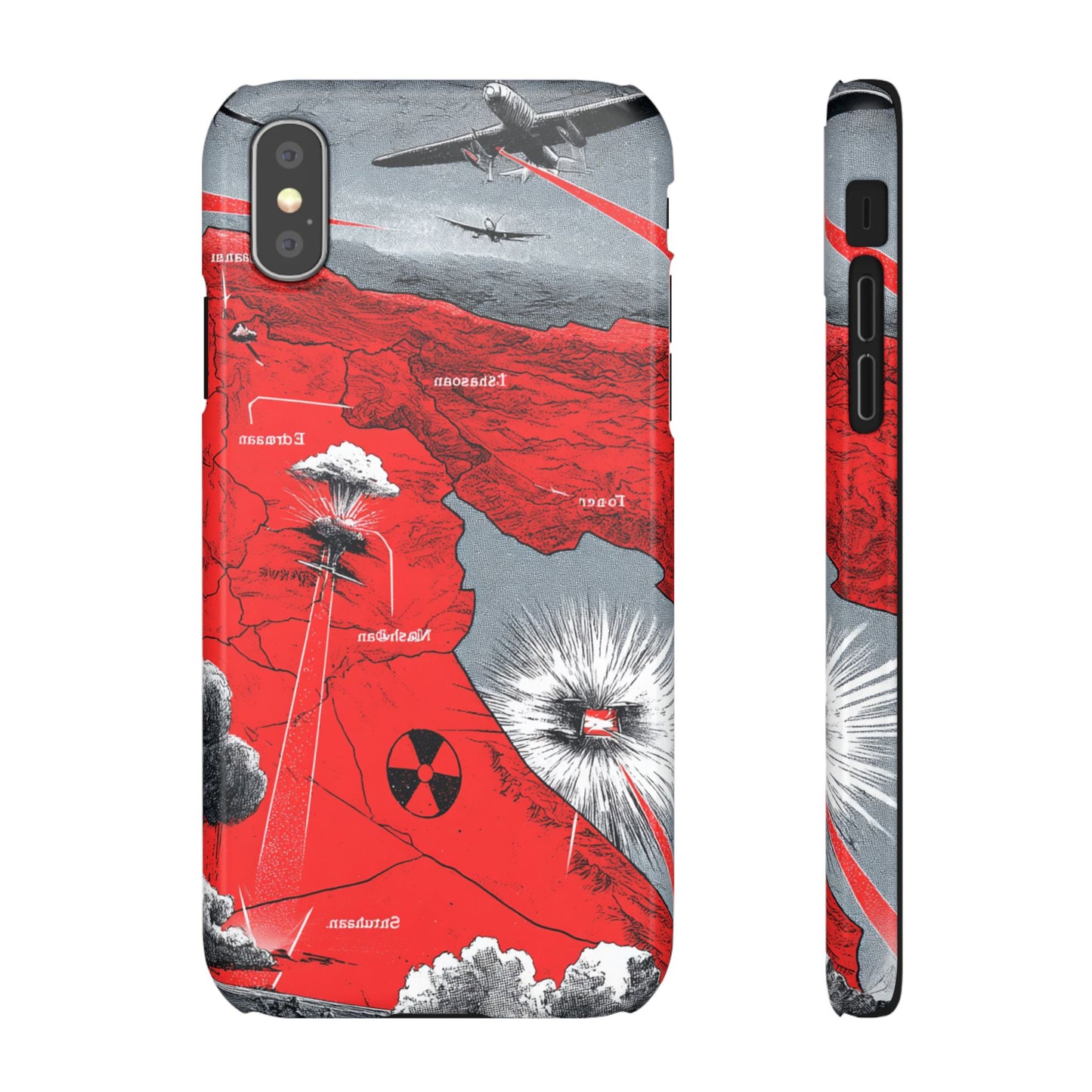 Bold Graphic Snap Case with Dramatic Design, Unique Phone Cover, Artistic Protection for iPhone, Trendy Gadget Gift, Edgy Tech Accessory