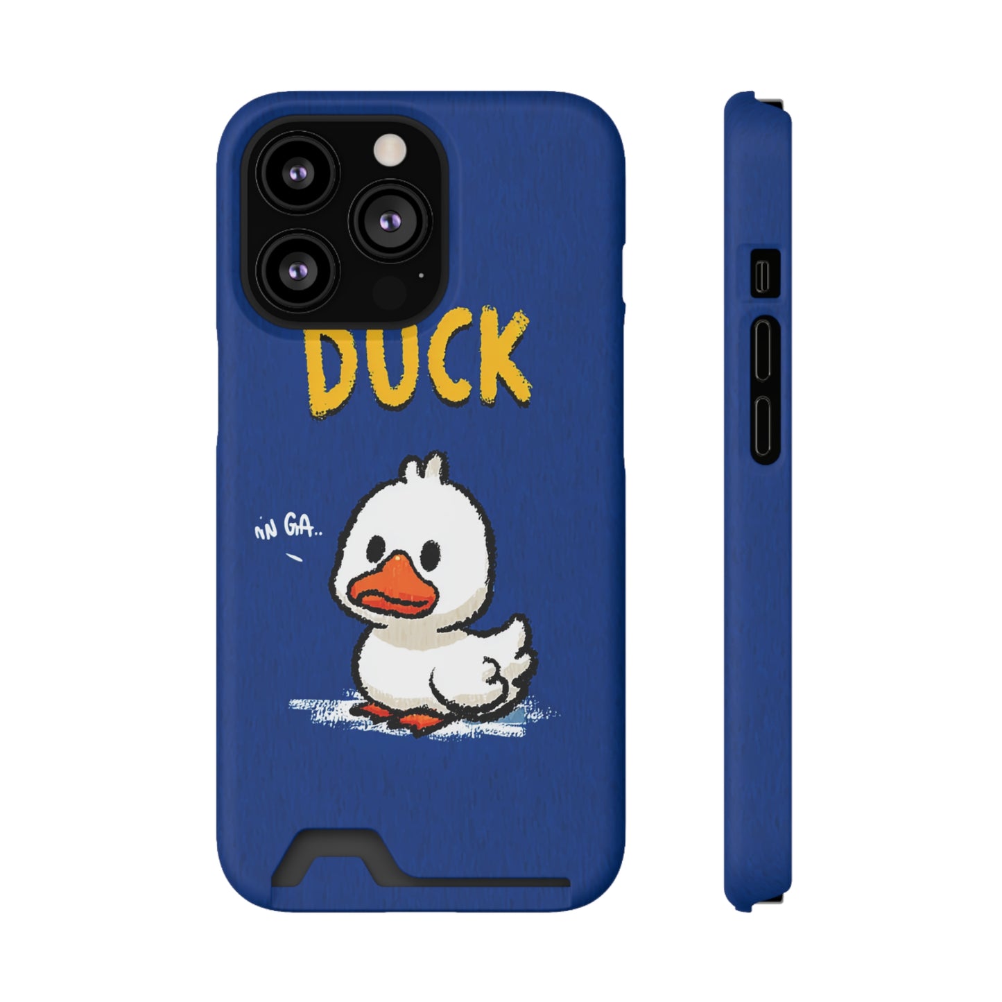 Cute Duck Phone Case with Card Holder | Stylish Cell Accessory for Animal Lovers, Gifts for Kids, Birthday, Everyday Use
