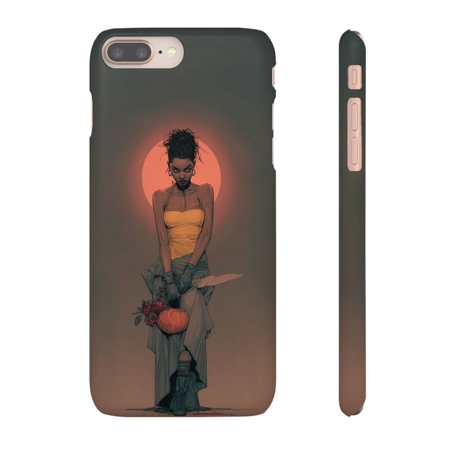 Creepy Vampire Girl Snap Case, Halloween Style iPhone Samsung Cover, Spooky Gothic Phone Accessories, Scary Horror Character Device