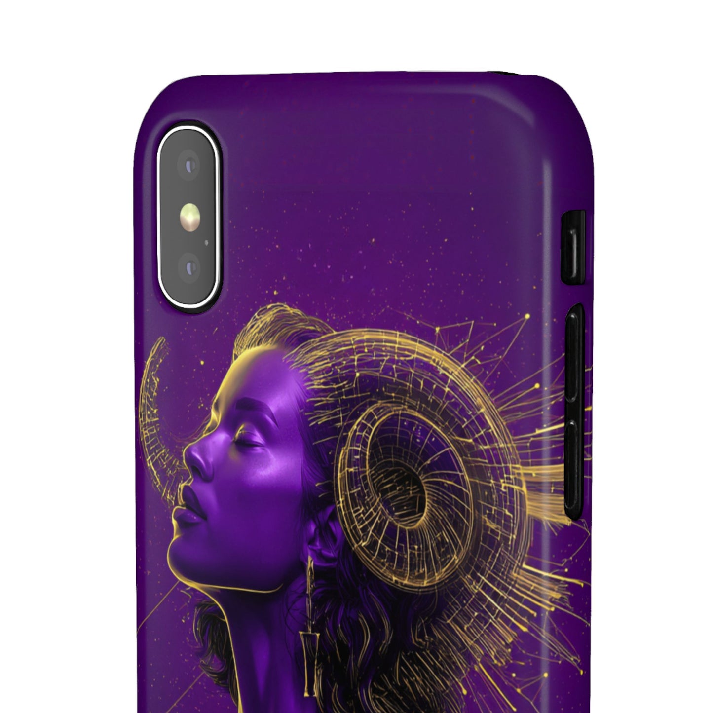 Purple Gold Celestial Virgo Snap Case and Protective Cover for Samsung and iPhone