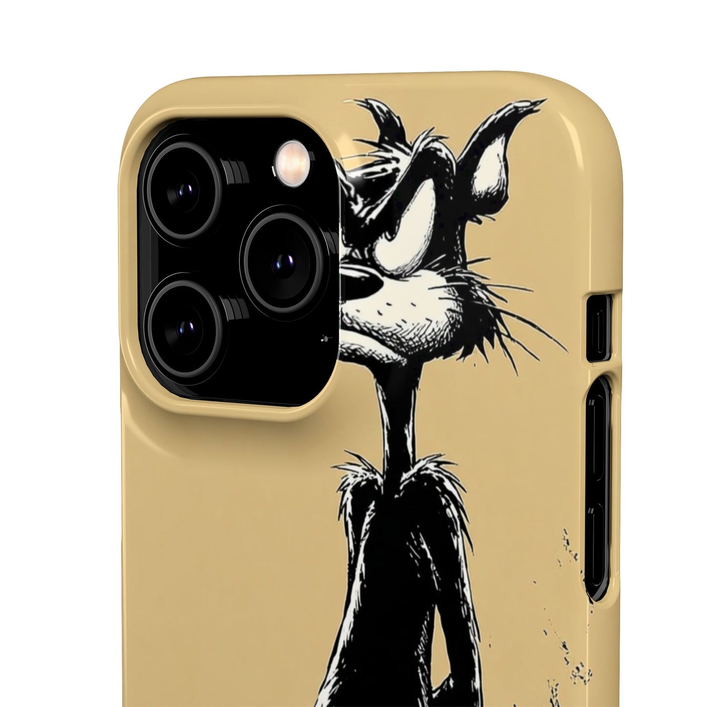 Whimsical Cartoon Snap Case, Fun Phone Cover, Unique Gift for Cat Lovers, Vibrant Art Case, Ideal for Birthdays