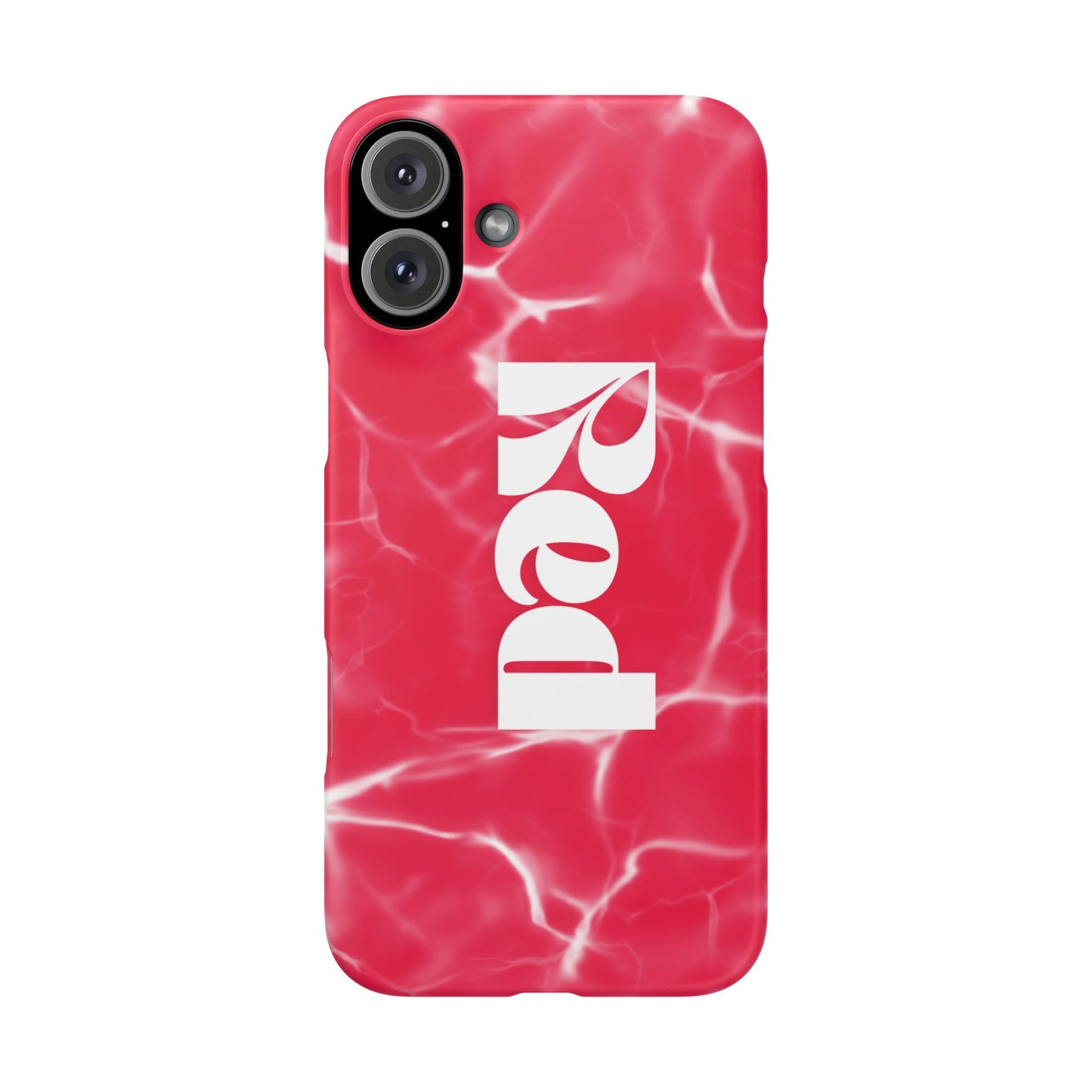 Vibrant Red Snap Case for iPhone, Trendy Phone Cover, Gift for Her, Summer Accessory, Stylish Tech Protection