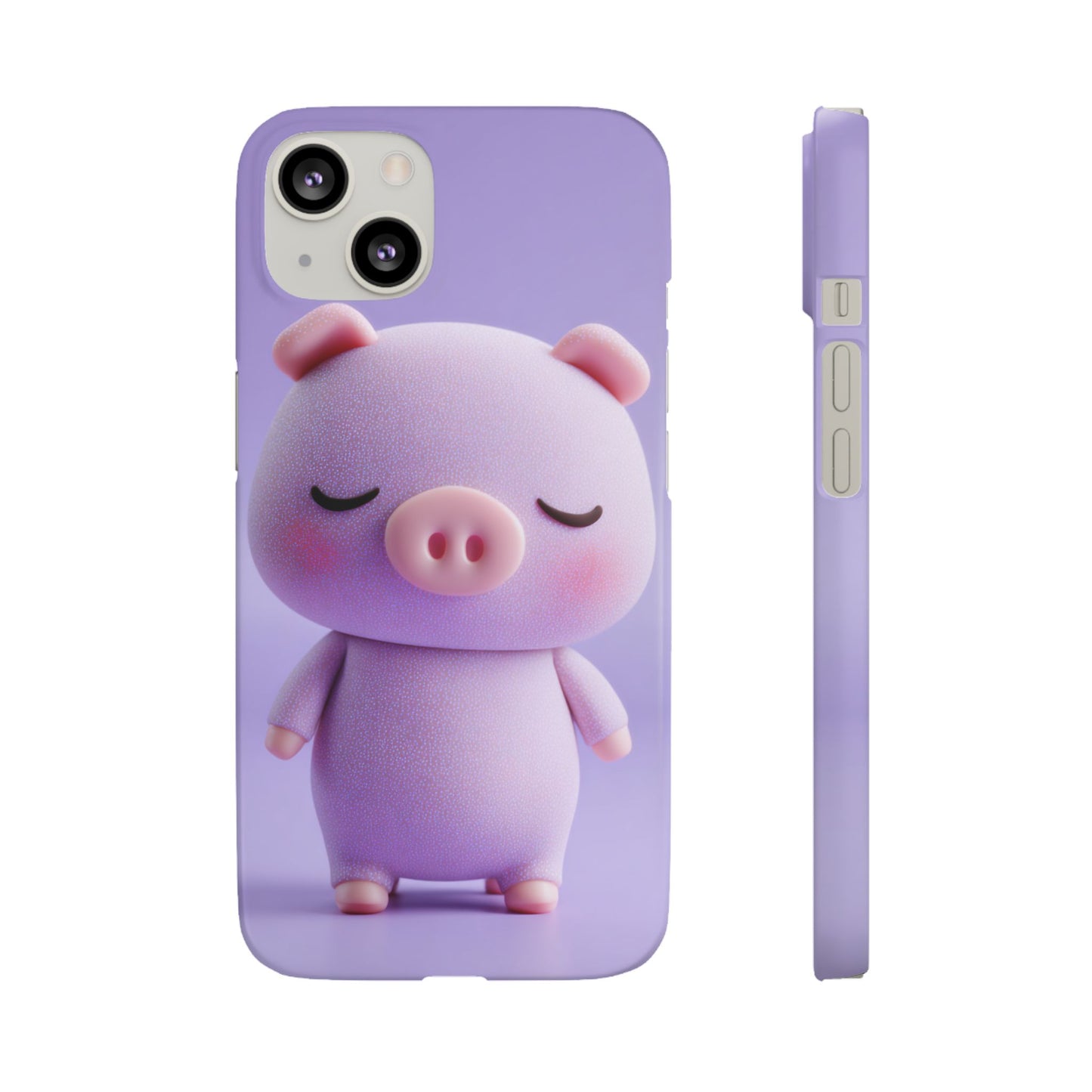 Cute Pig Snap Case for iPhone, Animal Lovers Phone Cover, Kawaii Aesthetic Accessory, Birthday Gift, Unique Phone Protection