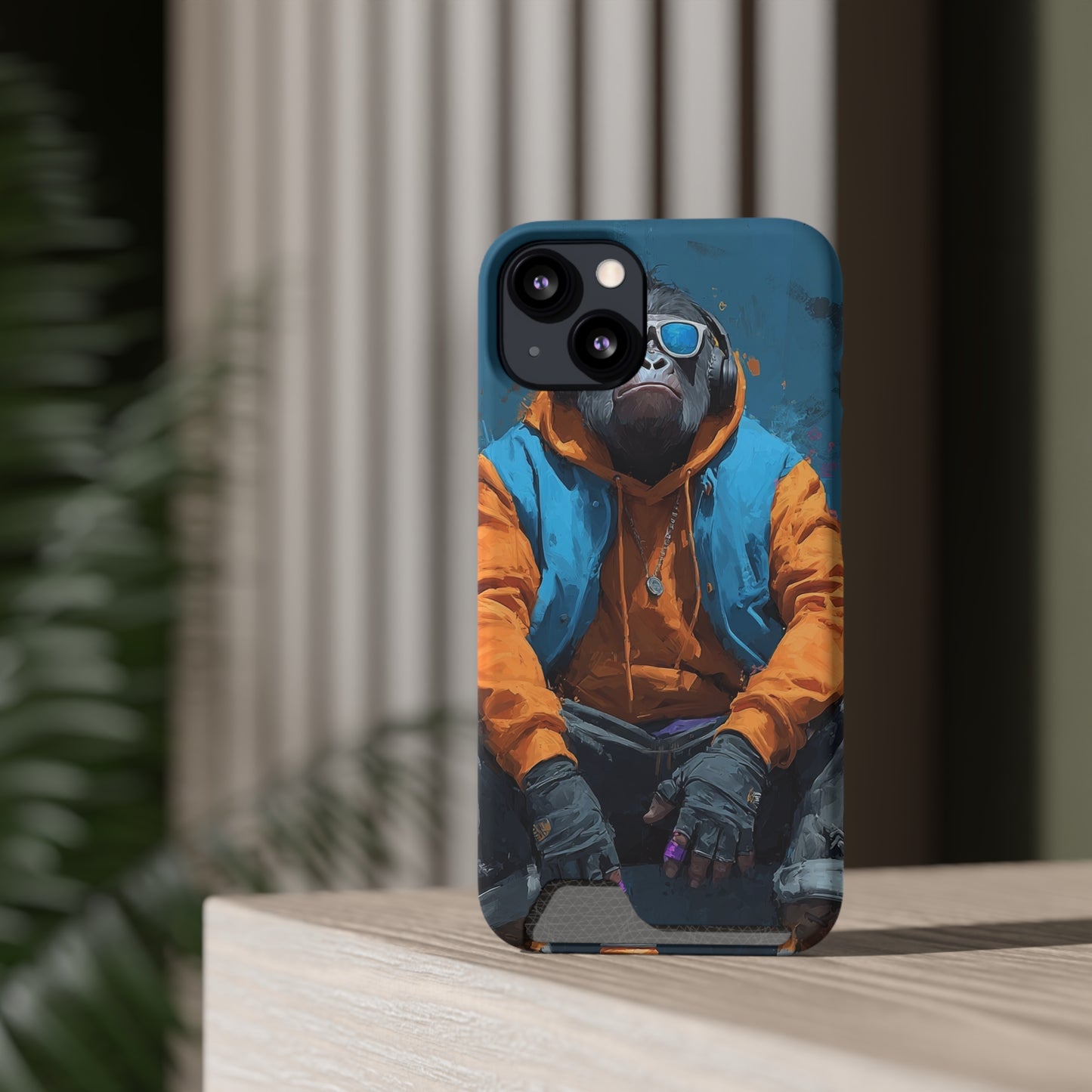 Trendy Phone Case with Card Holder, Stylish Smartphone Protector, Unique Gift for Teens, Graphic Phone Cover, Cool Accessories